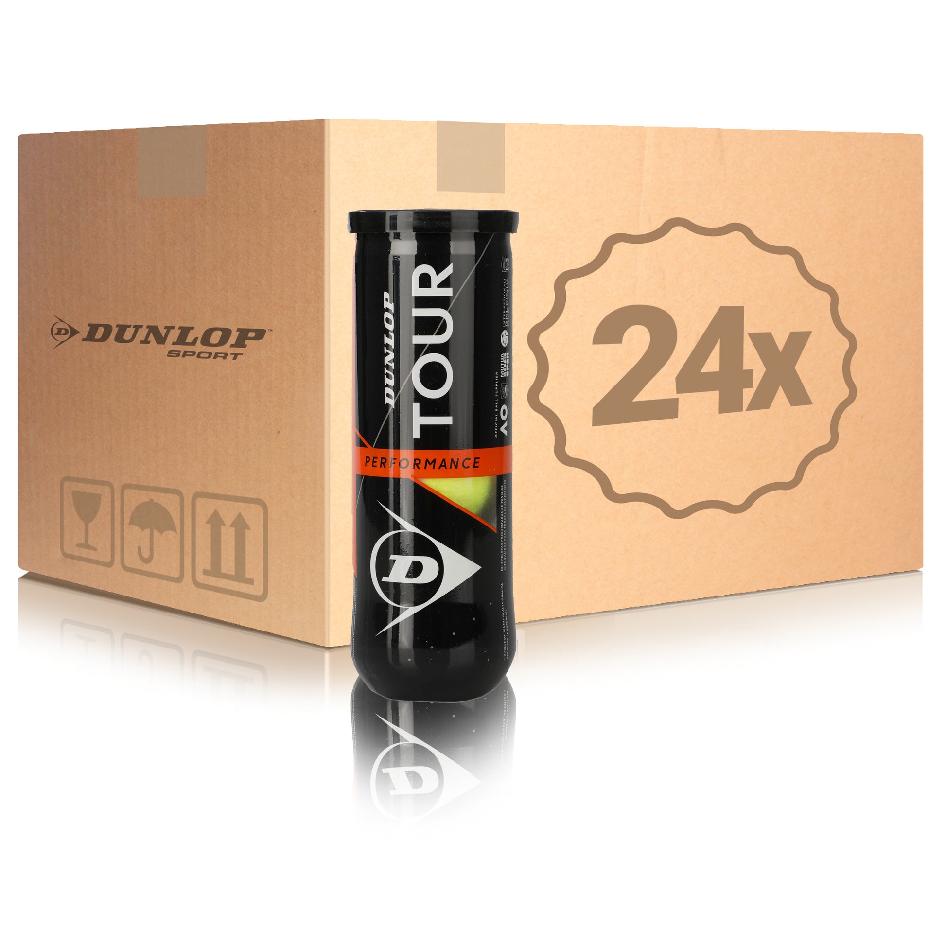 Dunlop 24x dåse med 3 Tour Performance I karton