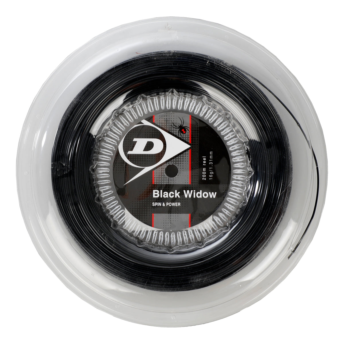 Dunlop Black Widow Strenge,Rulle 200m-Sort