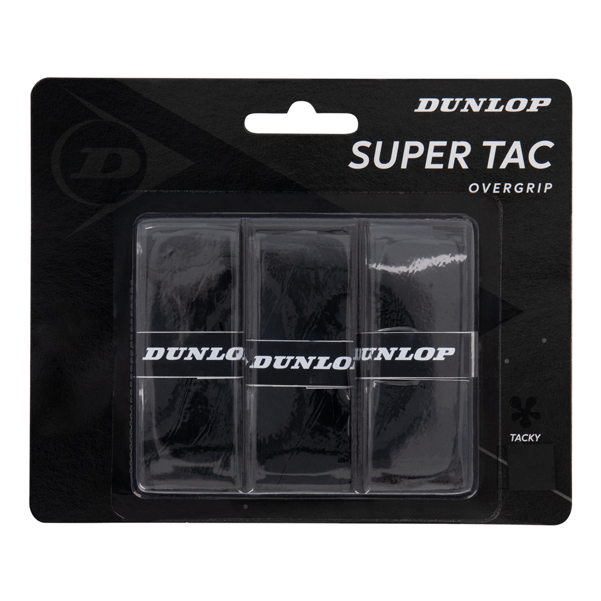 Dunlop Super Tac Pakke med 3 - sort