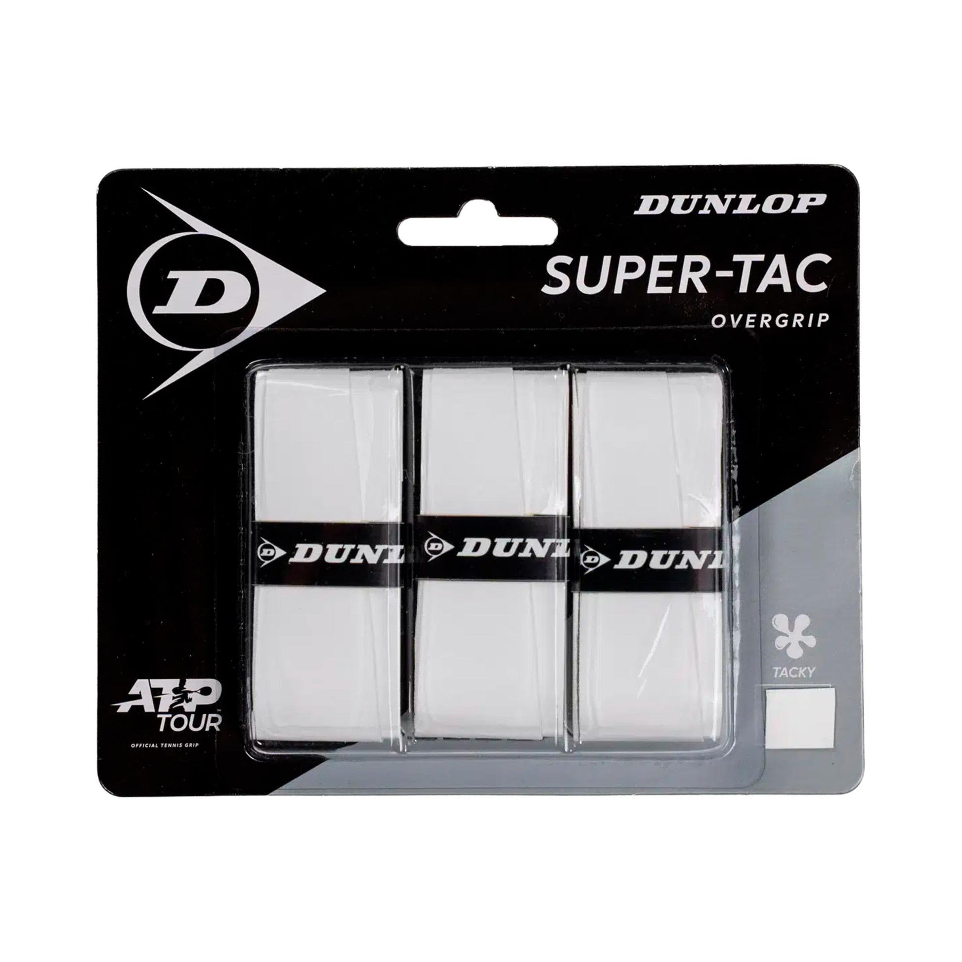 Dunlop Super Tac Pakke med 3 - hvid