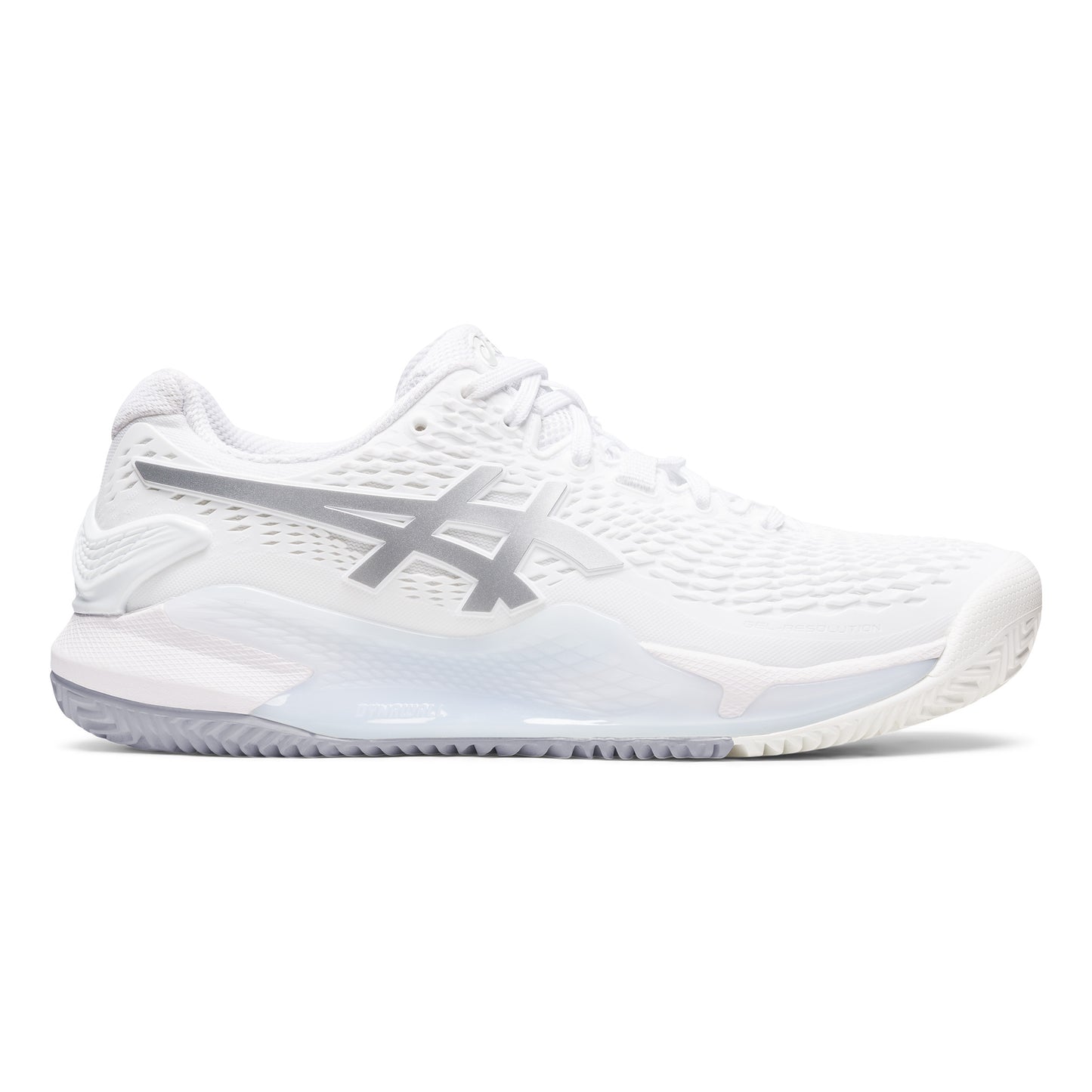 ASICS Gel-Resolution 9 Grusbanesko Damer - hvid, sølv