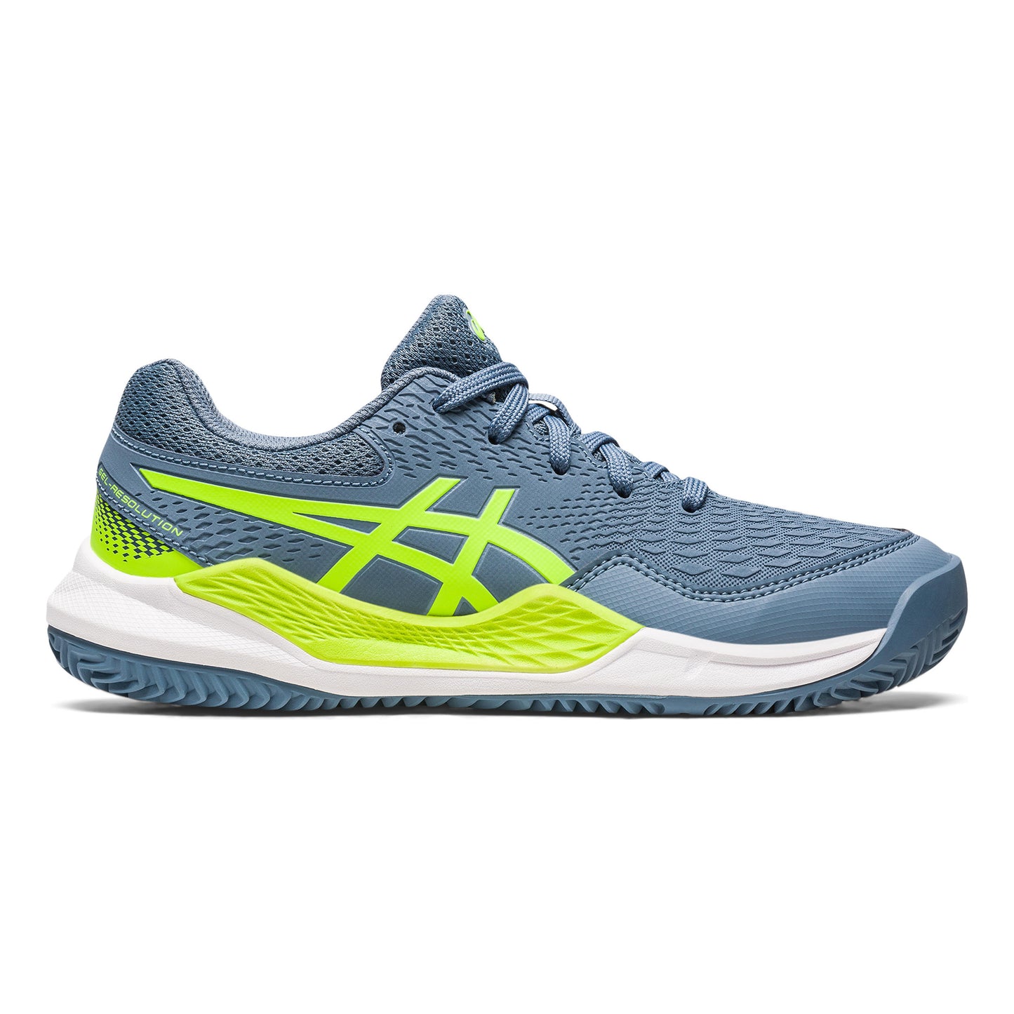 ASICS Gel-Resolution 9 GS Grusbanesko Børn - mørkeblå, neongrøn