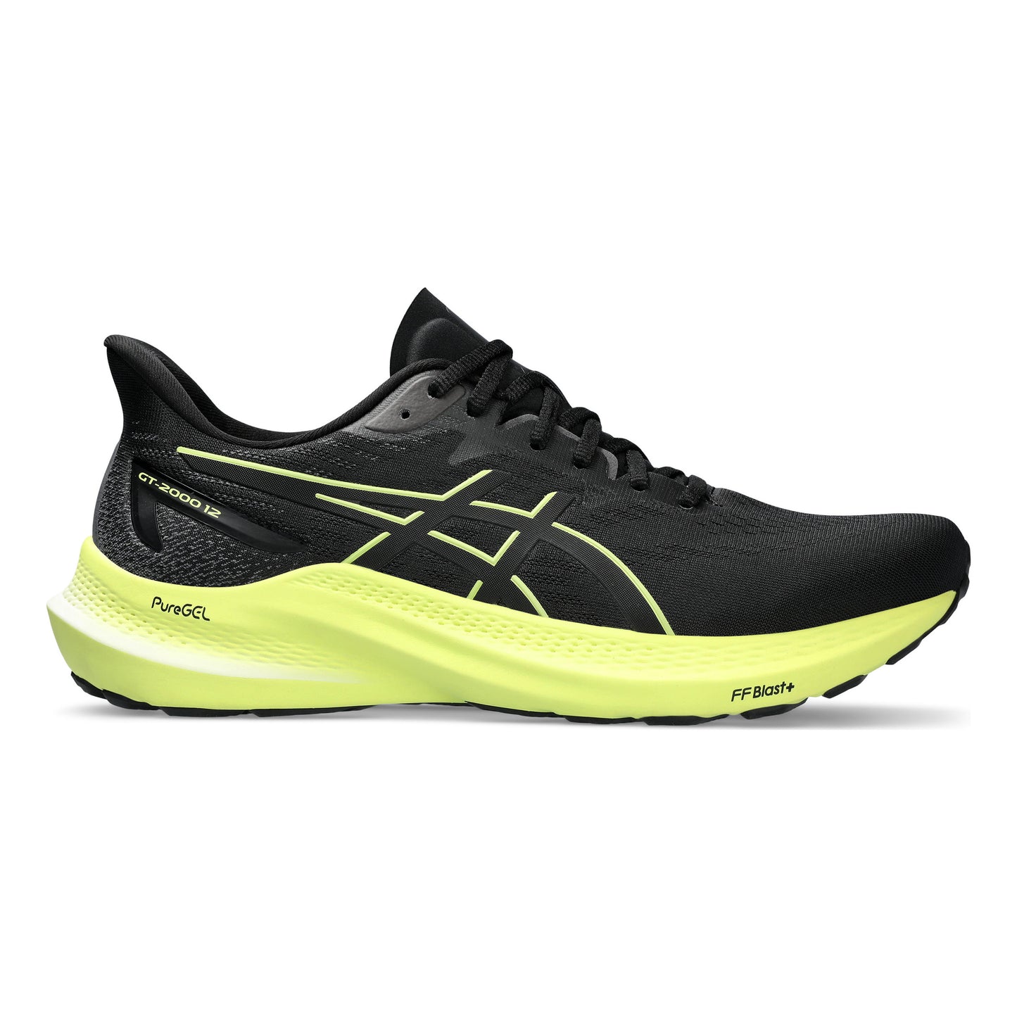 ASICS GT-2000 12 Støttesko Herrer - sort, neongul