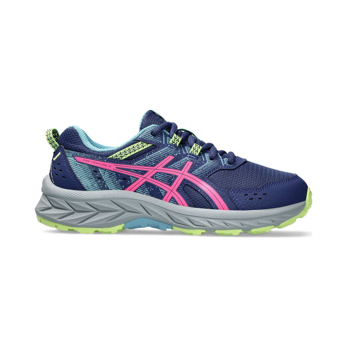 ASICS Pre-Venture 9 GS Trailsko Børn - mørkeblå, pink