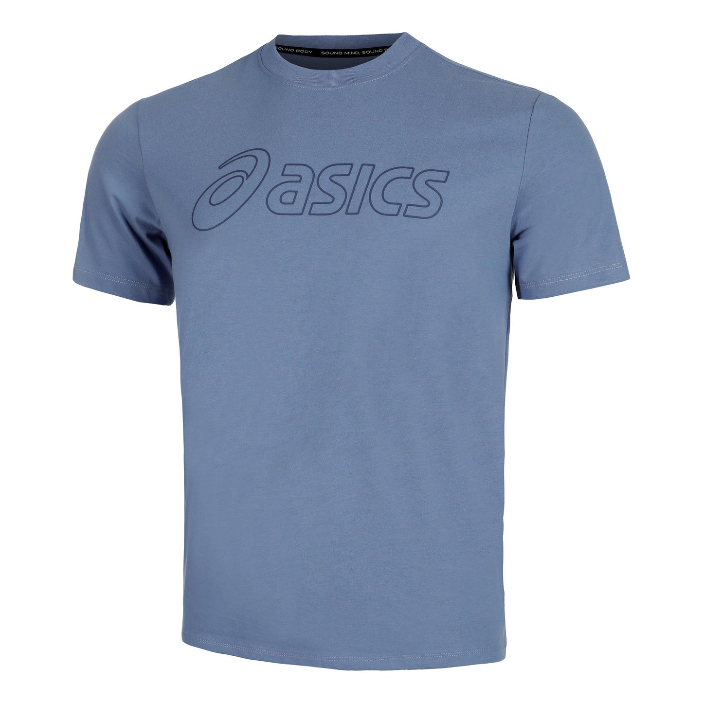 ASICS Logo T-shirt Herrer - blå-grå,