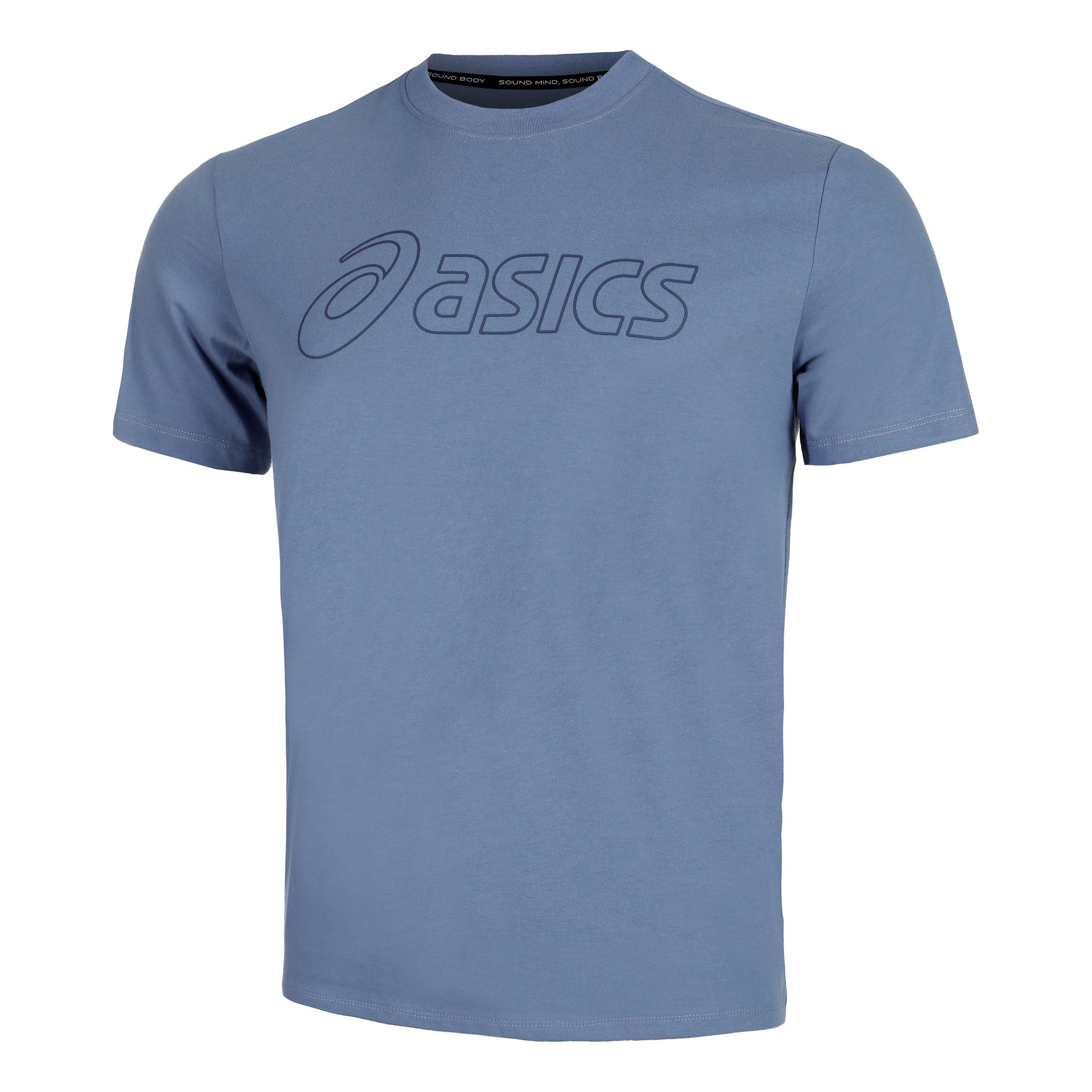 ASICS Logo T-shirt Herrer - blå-grå,