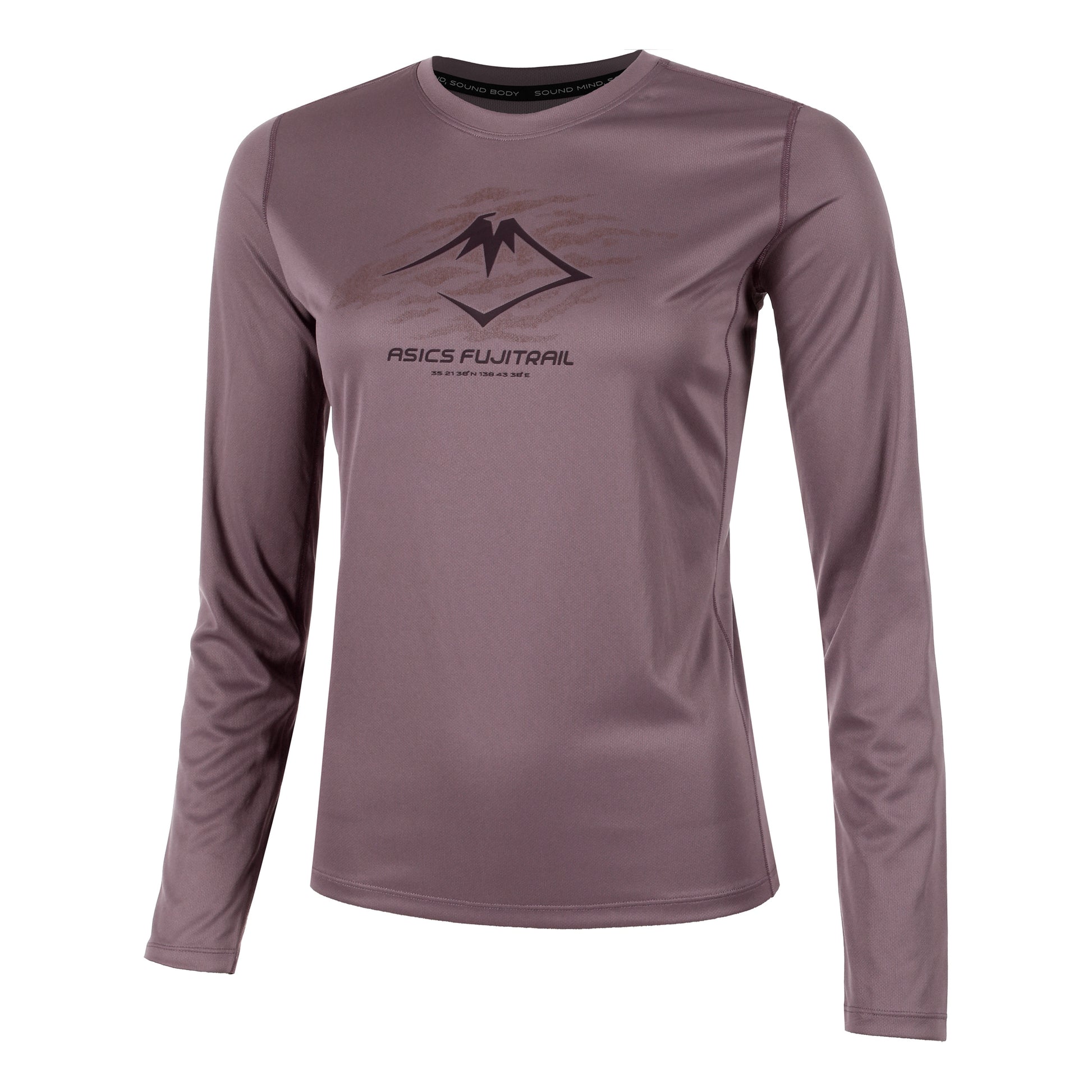 ASICS Fujitrail Logo Shirt, langærmet Damer - berry,