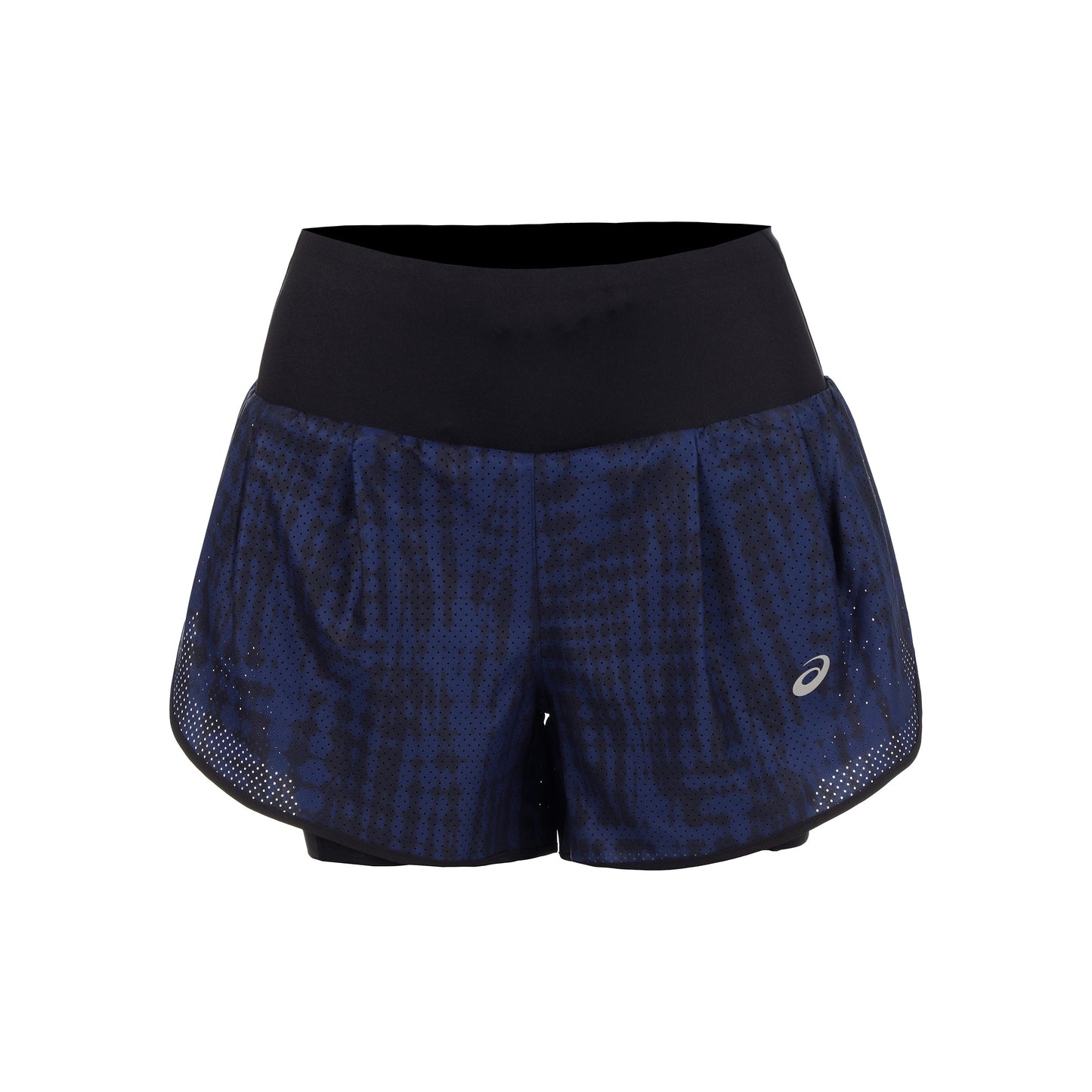 ASICS Road AOP 2in1 3.5in Løbeshorts Damer-mørkeblå, sort