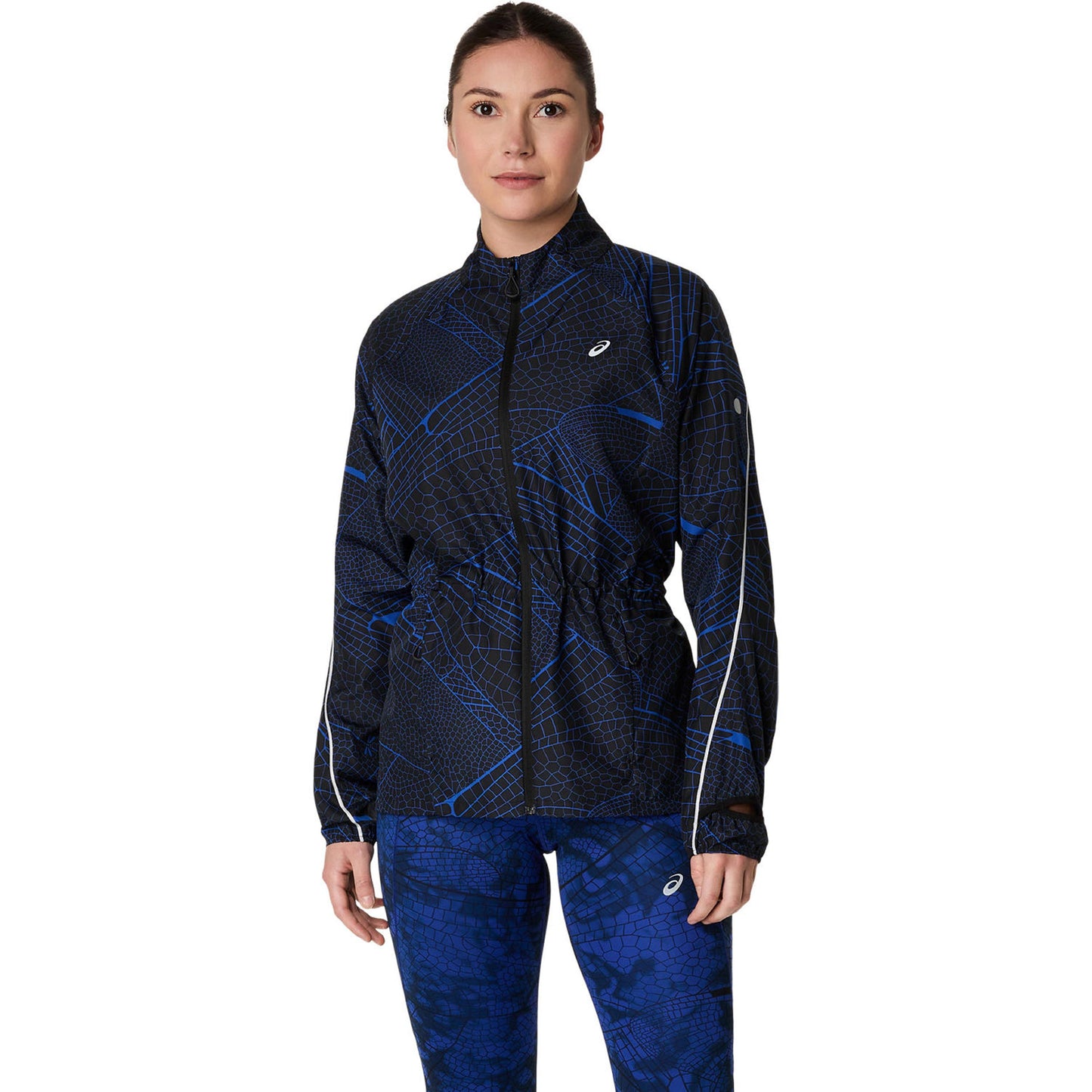ASICS Road Lite-Show Packable Løbejakke Damer-Sort,Mørkeblå