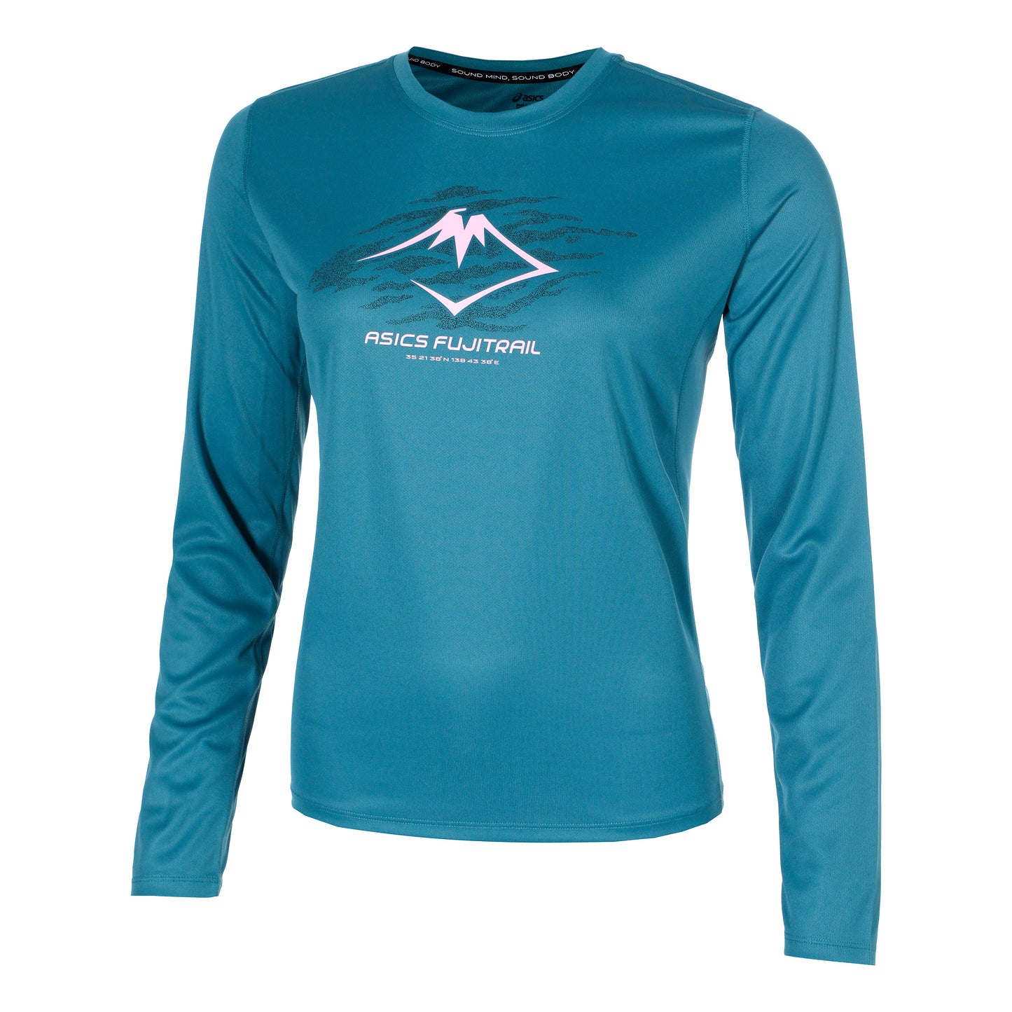 ASICS Fujitrail Logo Shirt, langærmet Damer - blå,
