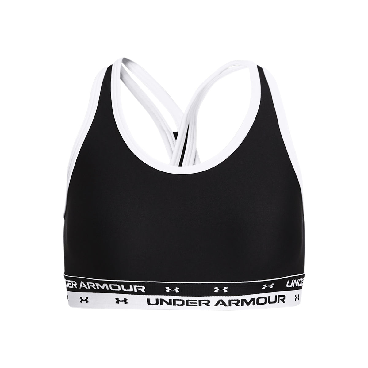 Under Armour Crossback Solid Sports-BH Pige - sort, hvid