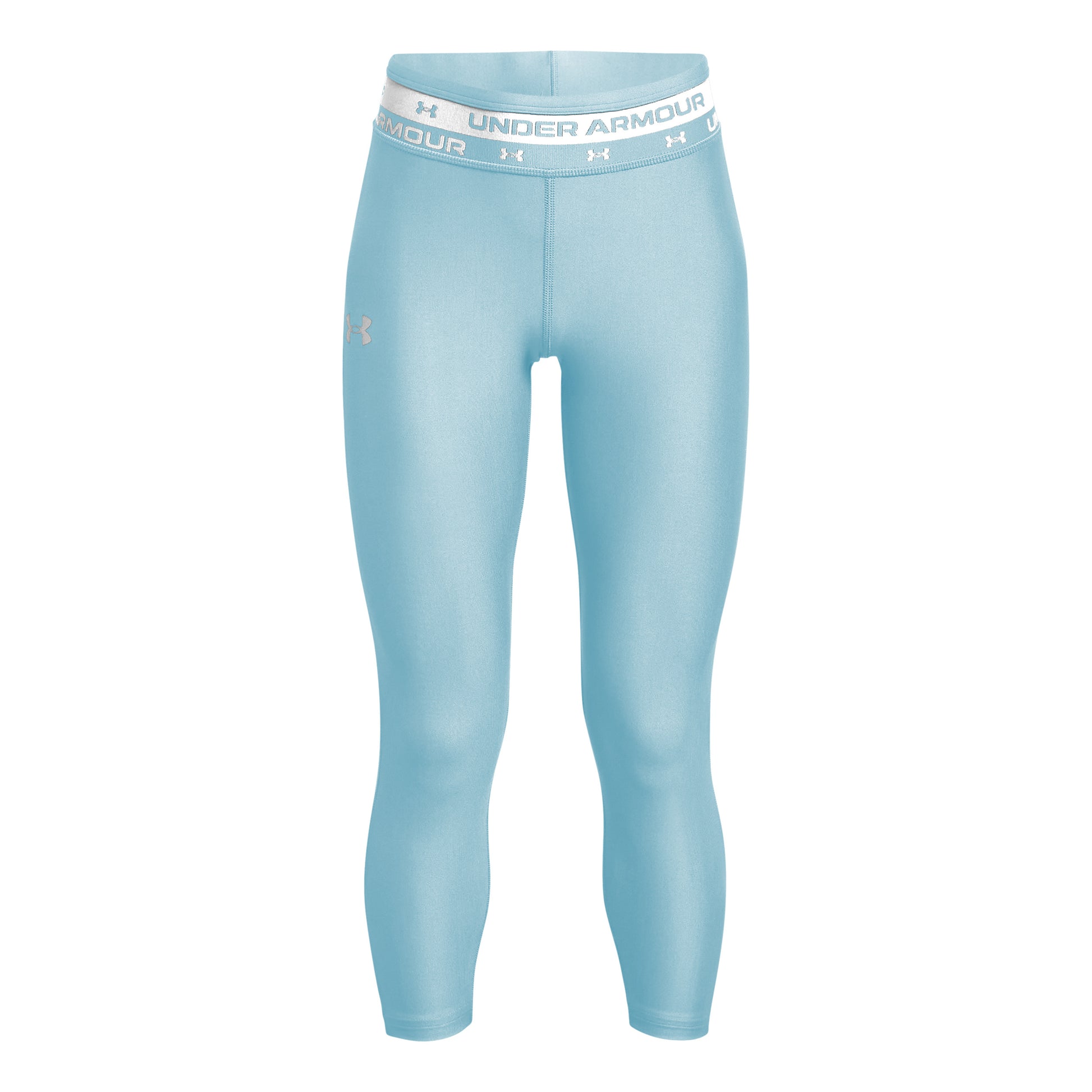 Under Armour Ankle Crop Stramme løbebukser Pige - lyseblå, hvid