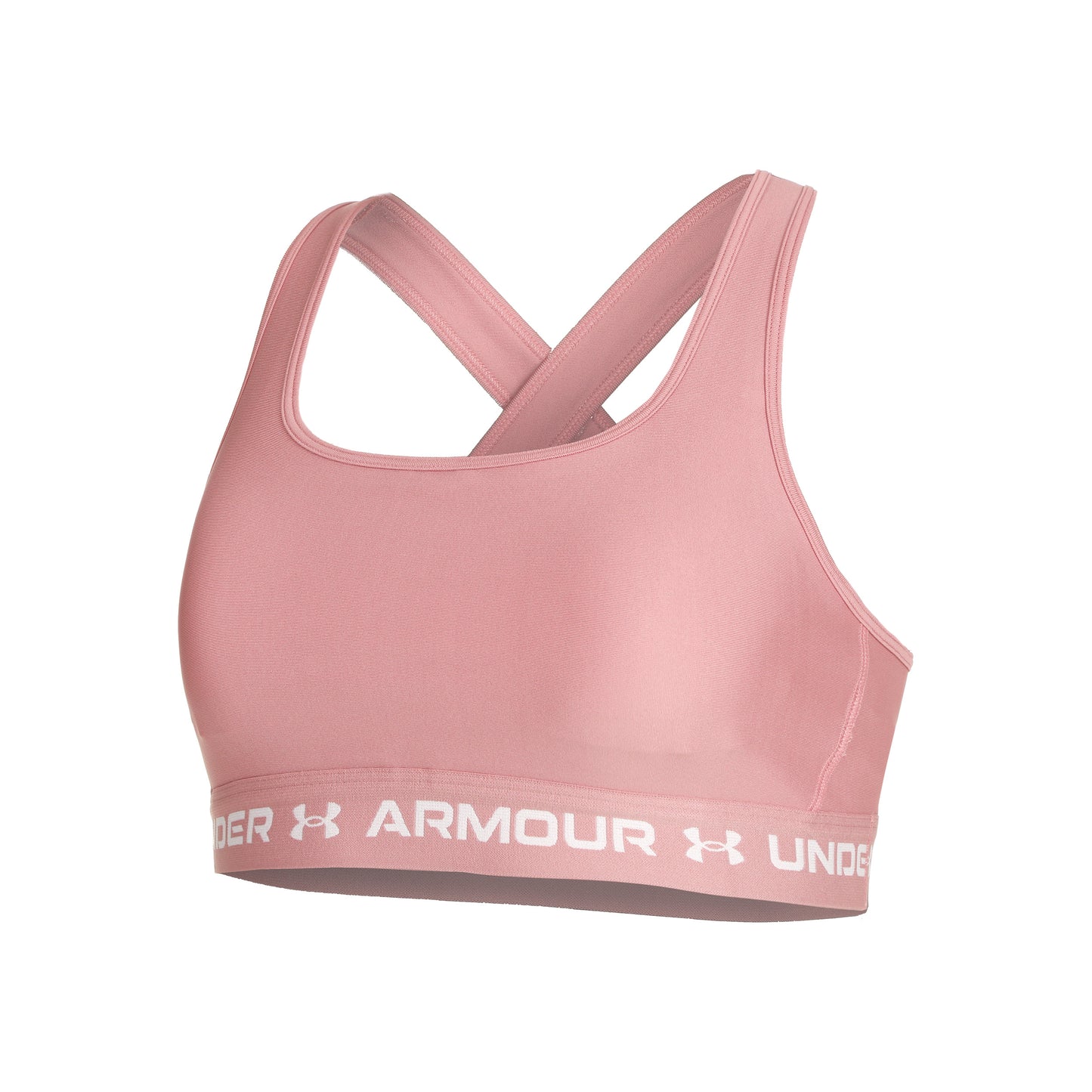 Under Armour Crossback Mid Sports-BH Damer - rosa,