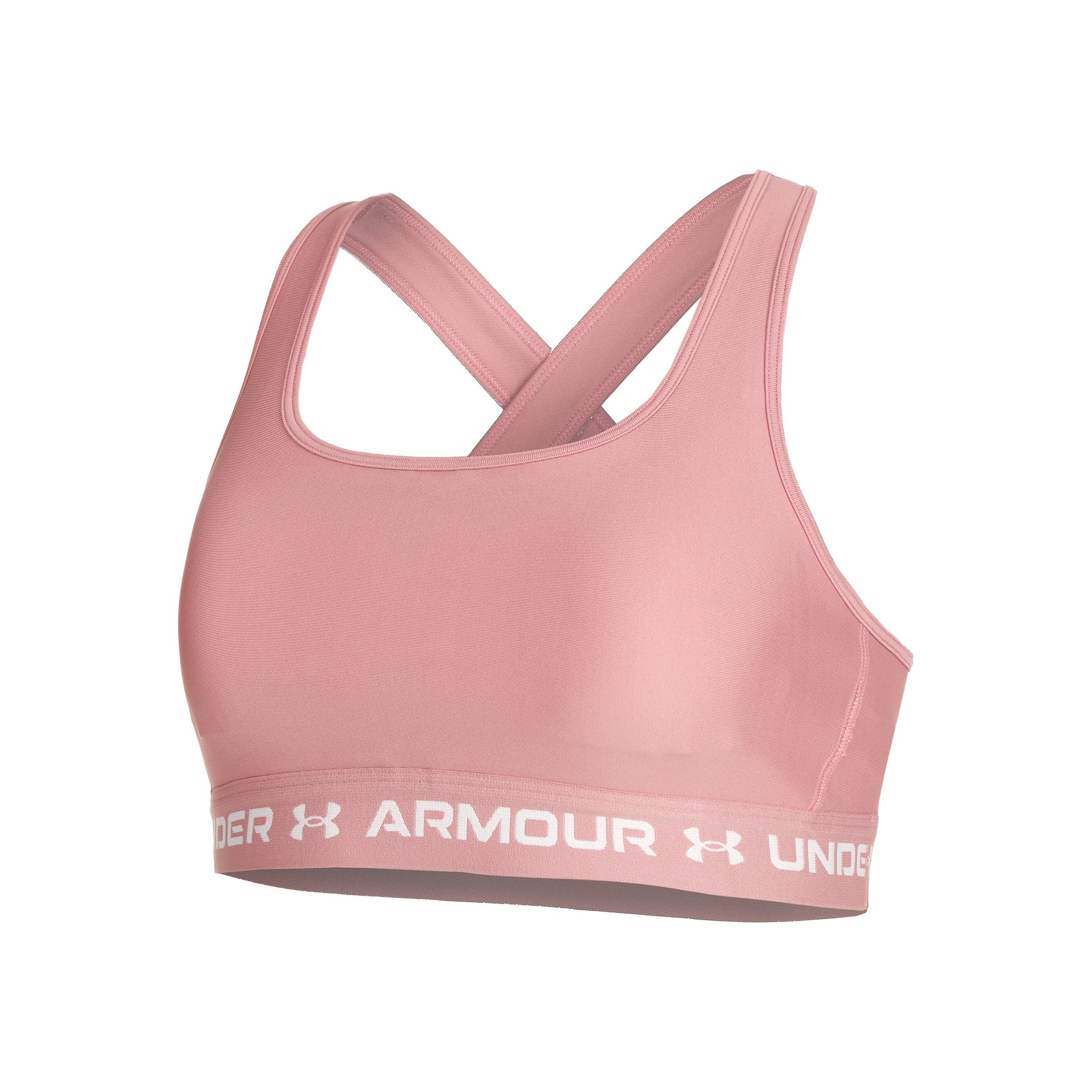 Under Armour Crossback Mid Sports-BH Damer - rosa,