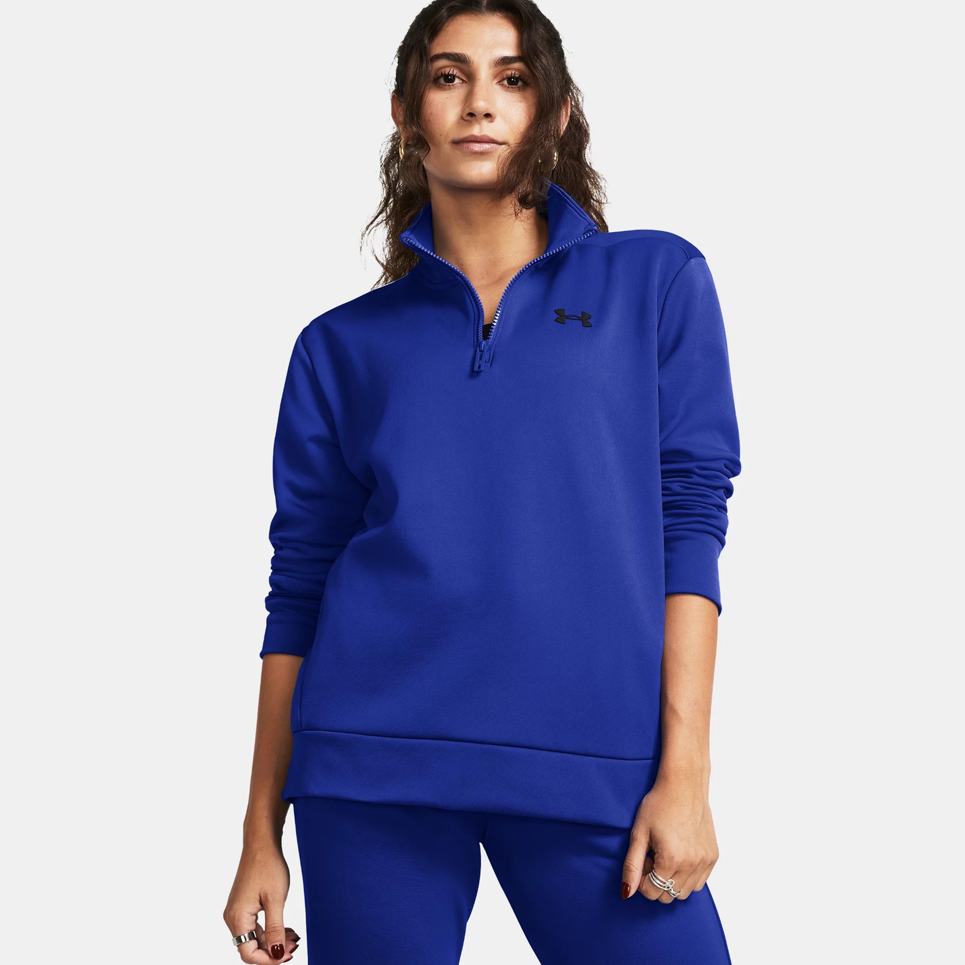 Under Armour 1/4 Zip Shirt, langærmet Damer - mørkeblå,