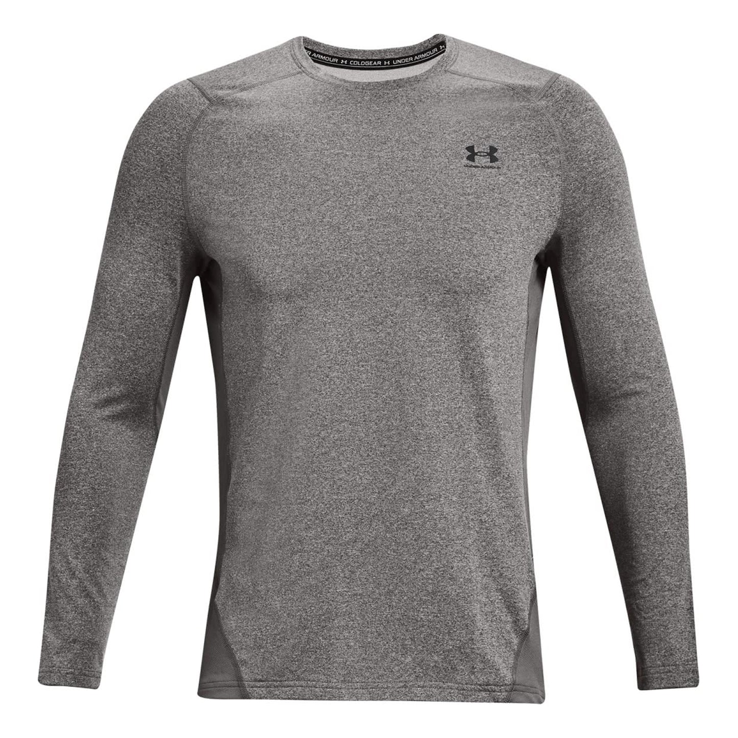 Under Armour Coldgear Fitted Crew Shirt, langærmet Herrer - mørkegrå,