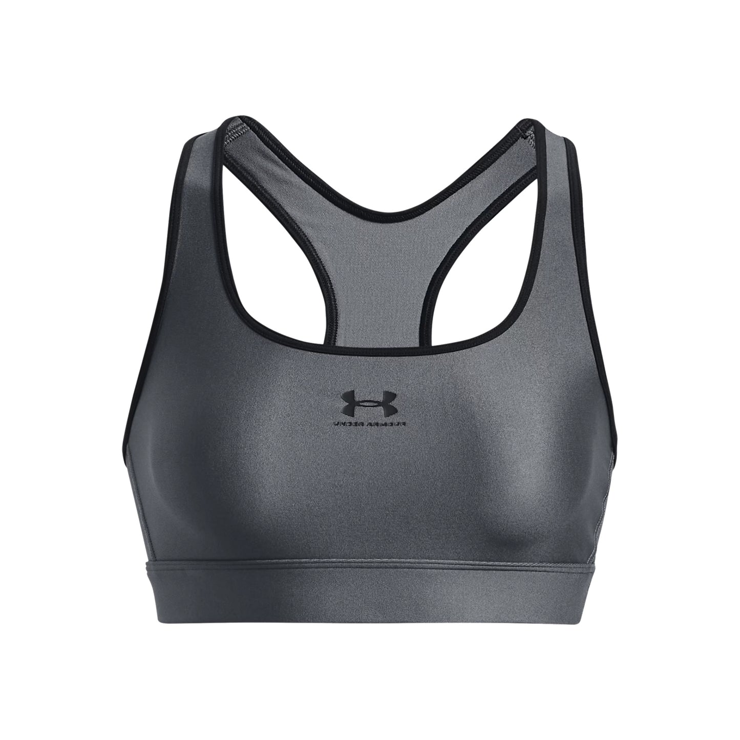 Under Armour Heatgear Mid Padless Sports-BH Damer-Grå