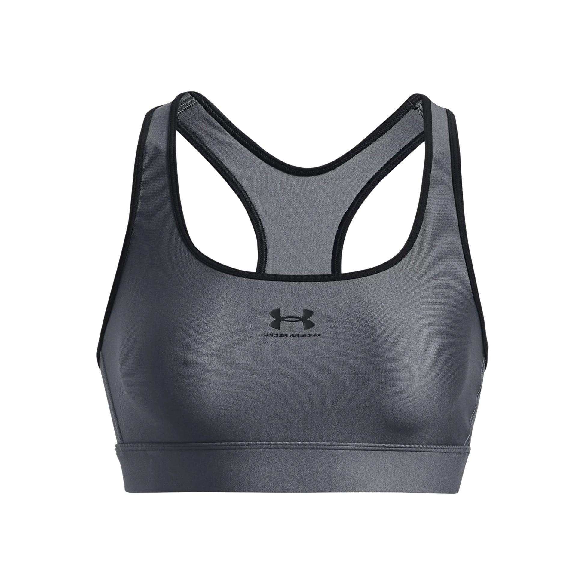 Under Armour Heatgear Mid Padless Sports-BH Damer-Grå