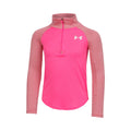 Tech Graphic Half-Zip Shirt, langærmet Pige - pink, gammel lyserød