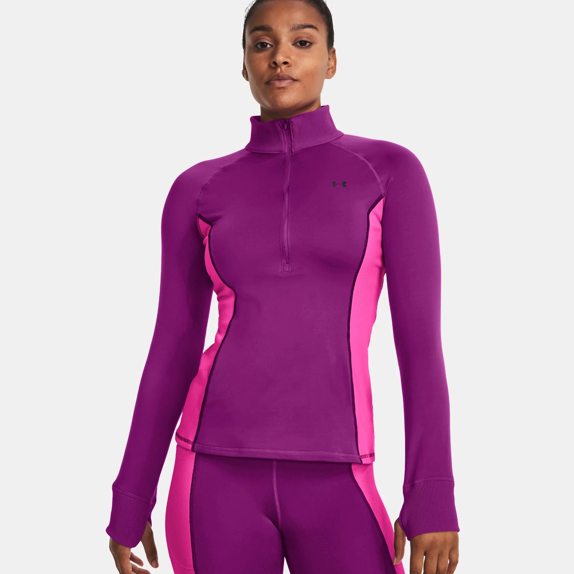 Under Armour CW Half-Zip Shirt, langærmet Damer - lilla, pink