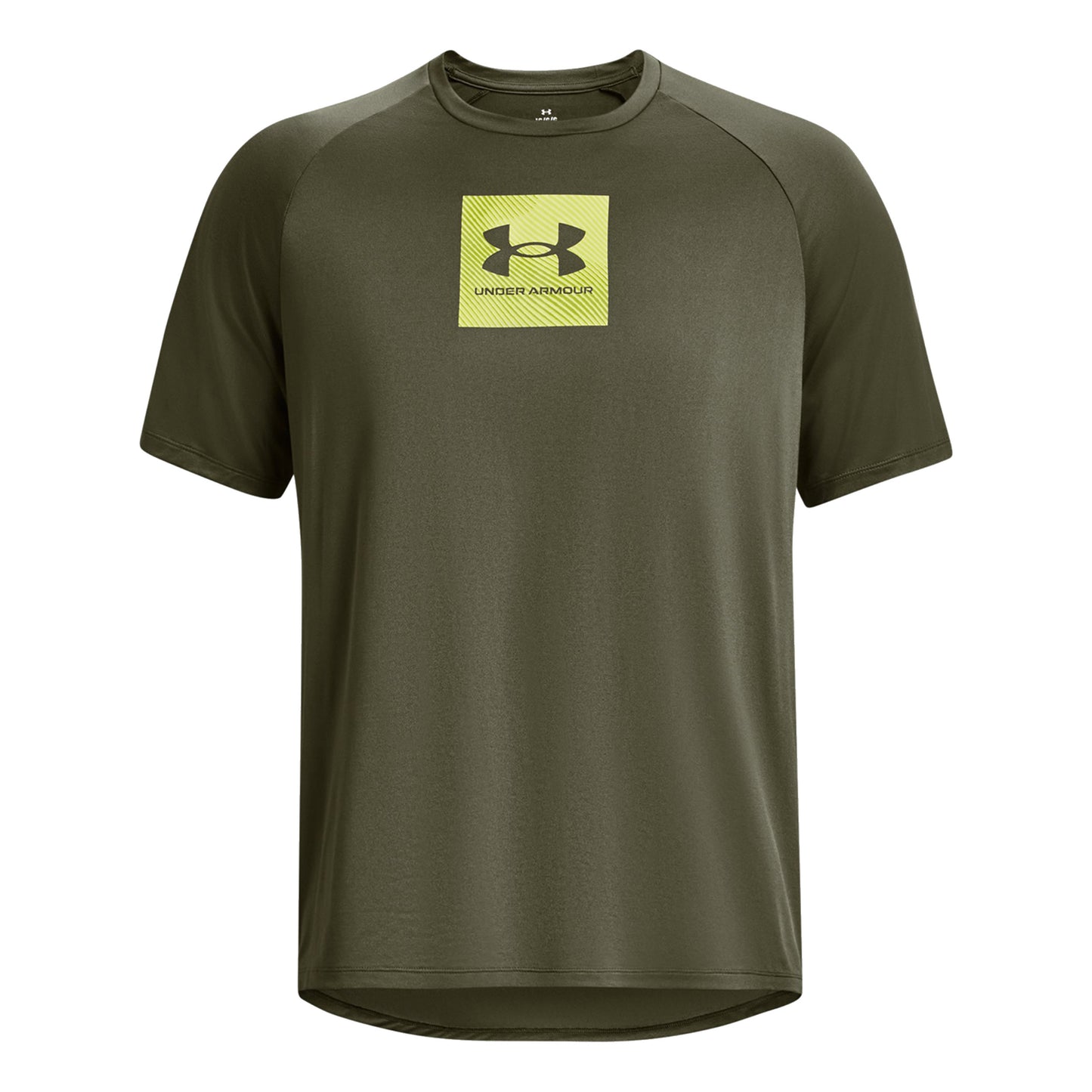 Under Armour Tech printed fill T-shirt Herrer - mørkegrøn, gul