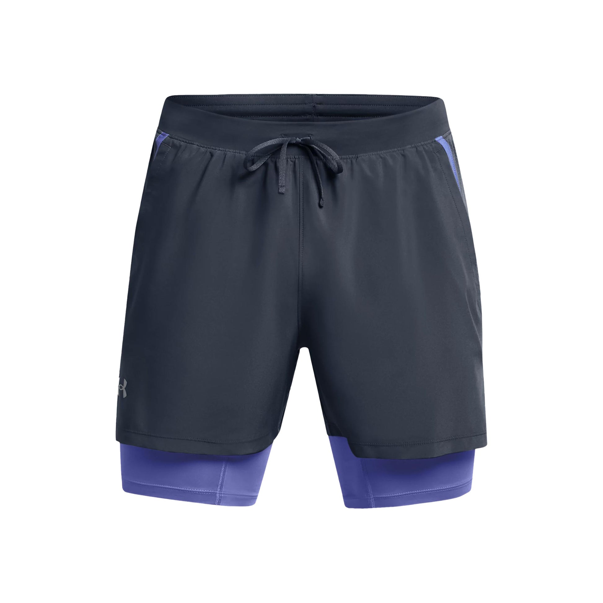 Under Armour Launch 2in1 5in Løbeshorts Herrer - grå, lilla