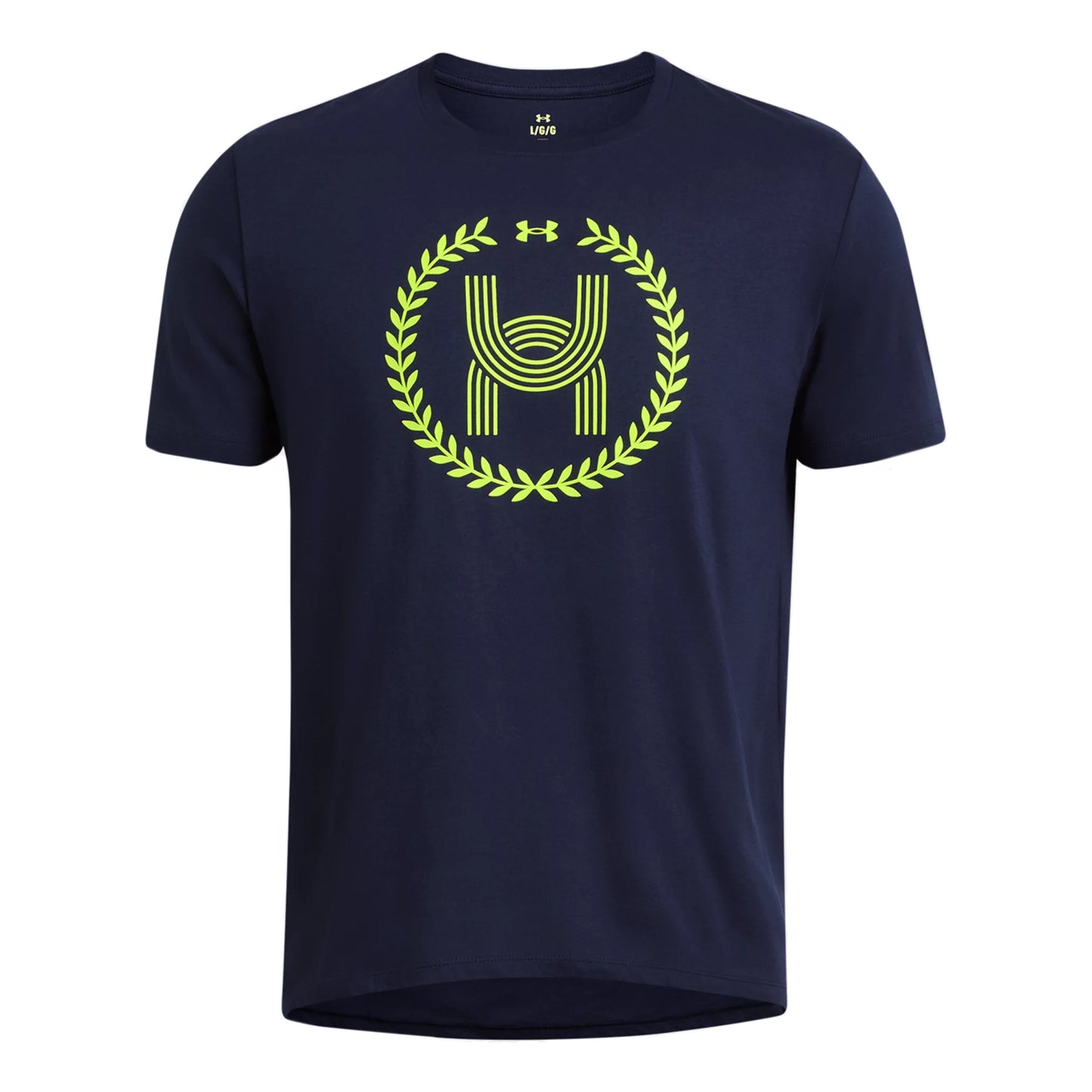 Under Armour Run Everywhere Wreath SS Løbetrøje Herrer-Mørkeblå,Neongul