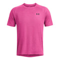 Tech Textured T-shirt Herrer - pink, sort