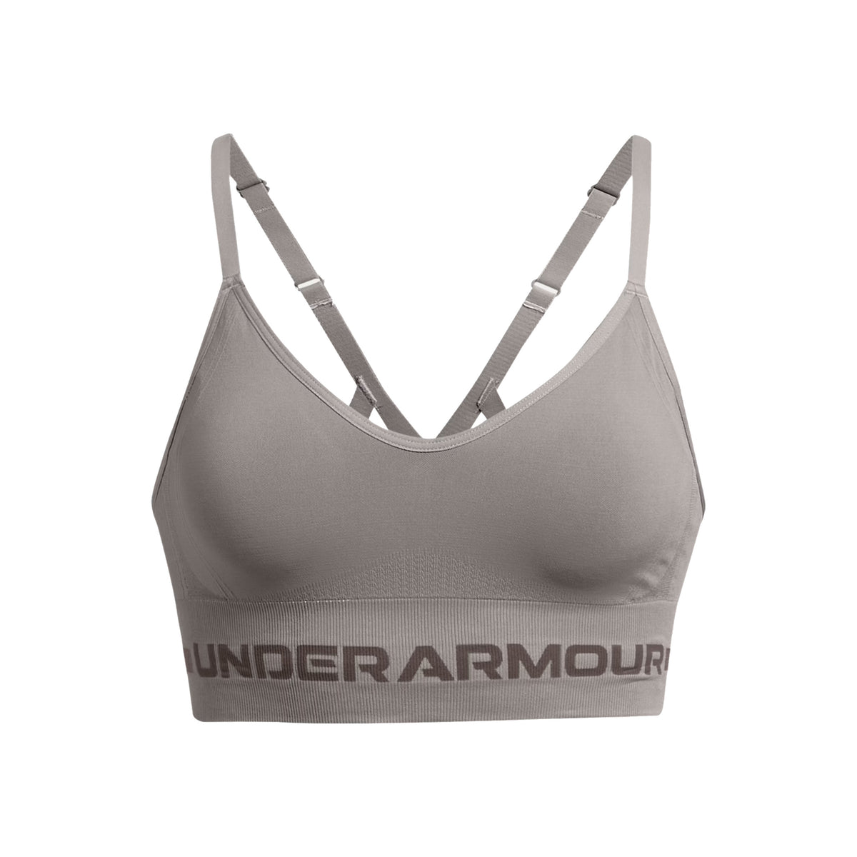 Under Armour Seamless Low Long Sports-BH Damer-Grå