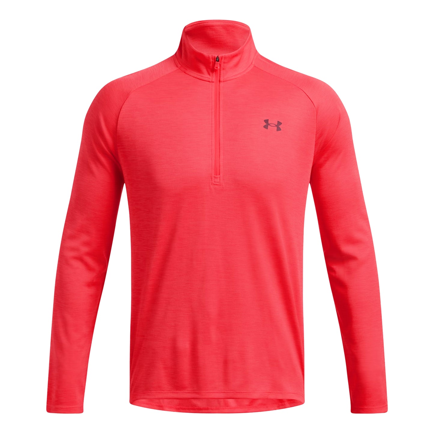 Under Armour Tech Textured Half-Zip Shirt, langærmet Herrer - rød,