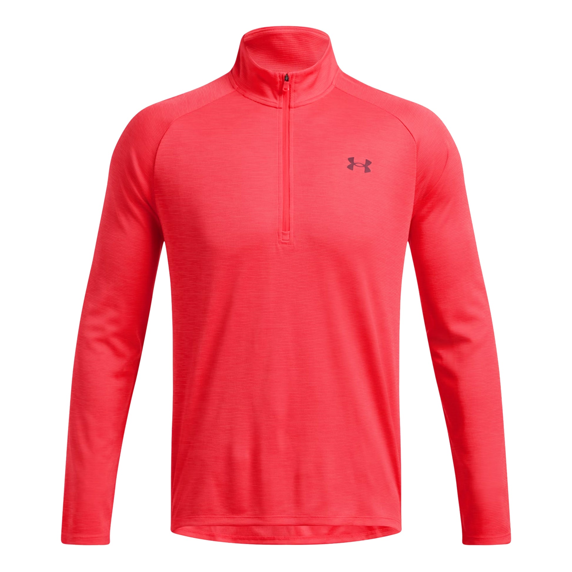 Under Armour Tech Textured Half-Zip Shirt, langærmet Herrer - rød,