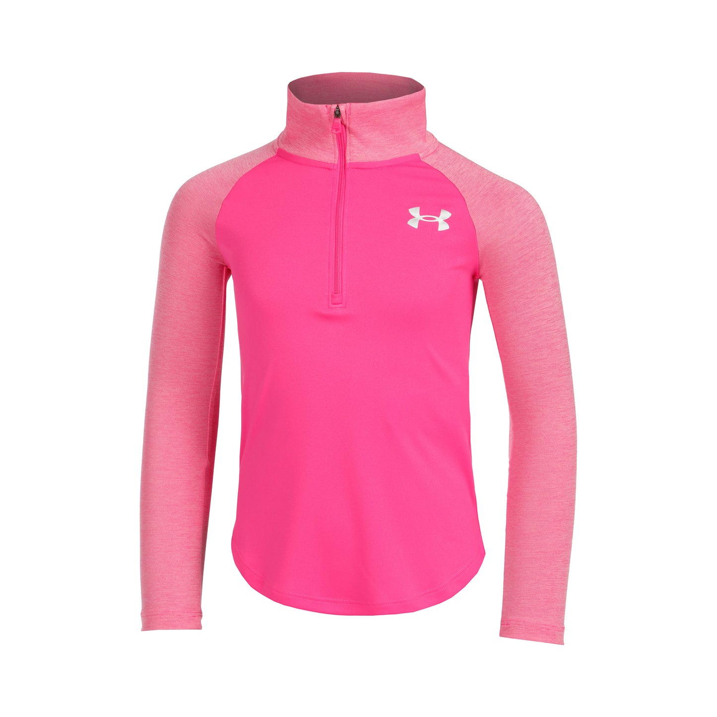 Under Armour Tech Graphic Half-Zip Shirt, langærmet Pige - neonpink,