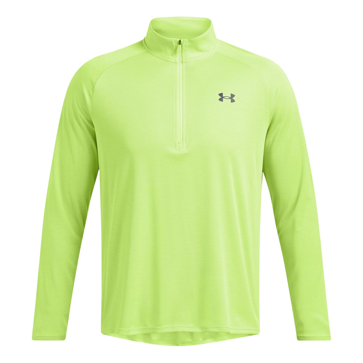 Under Armour Tech Textured Half-Zip Shirt, langærmet Herrer - neongrøn,