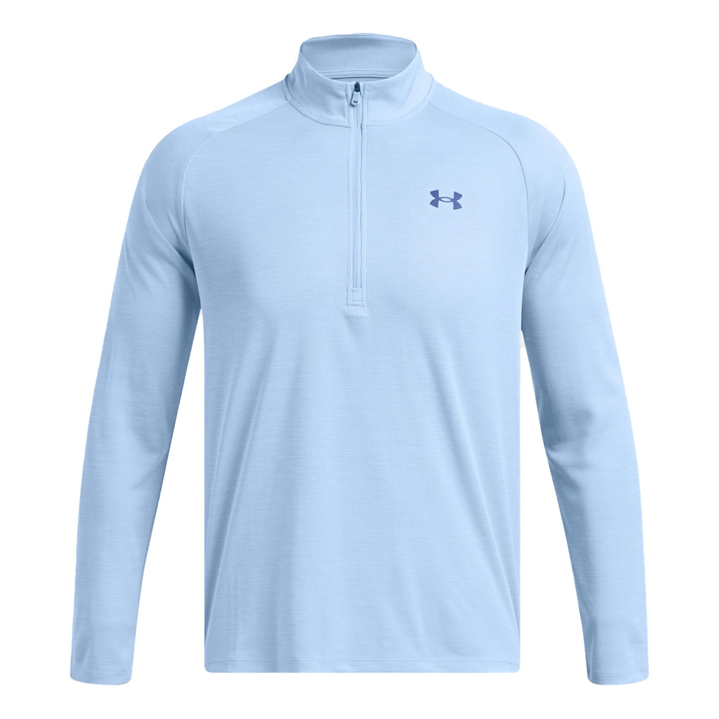 Under Armour Tech Textured Half-Zip Shirt, langærmet Herrer - lyseblå,