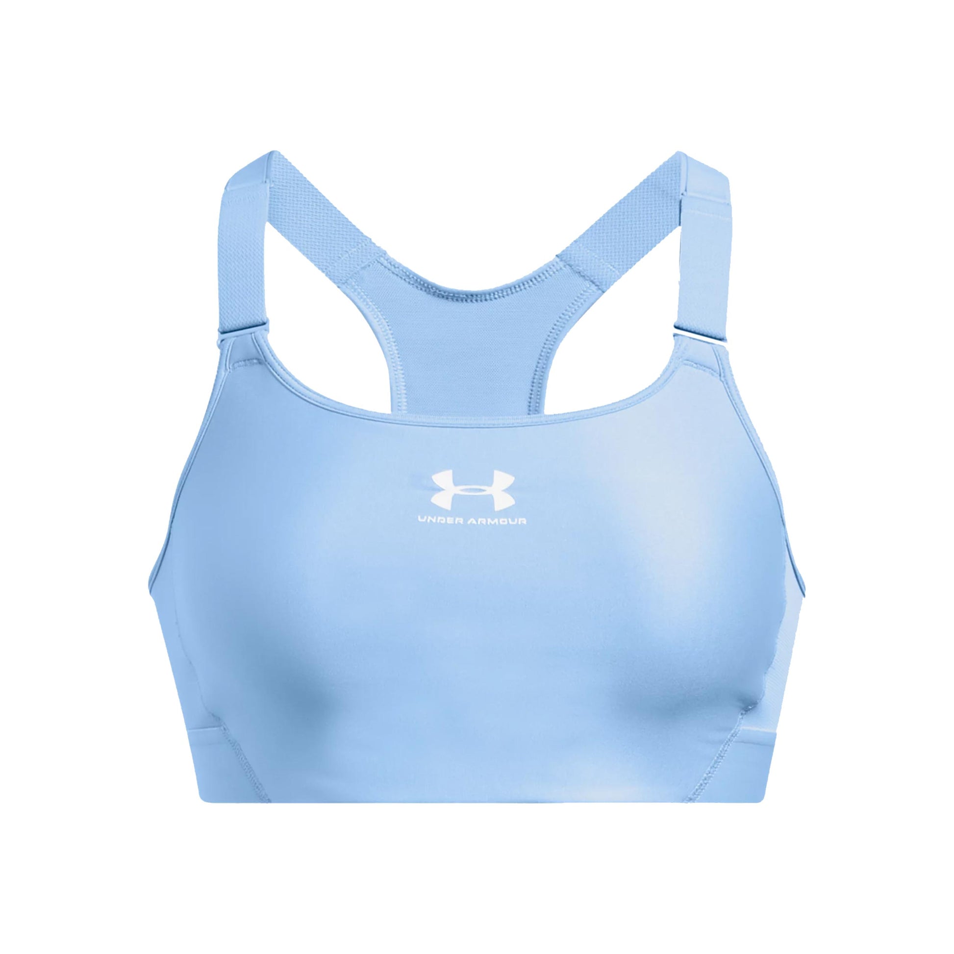 Under Armour Heatgear High Sports-BH Damer - lyseblå, hvid