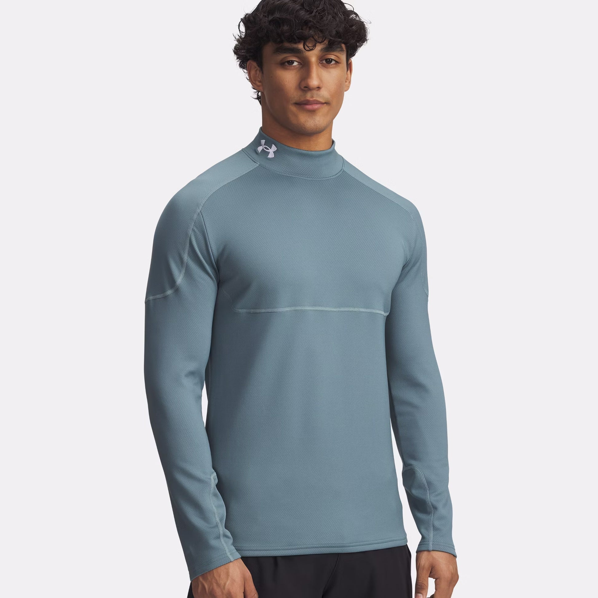 Under Armour Cold Weather Grid Shirt,Langærmet Herrer-Blå-grå