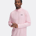 Tech Textured Half-Zip Shirt,Langærmet Herrer-Pink