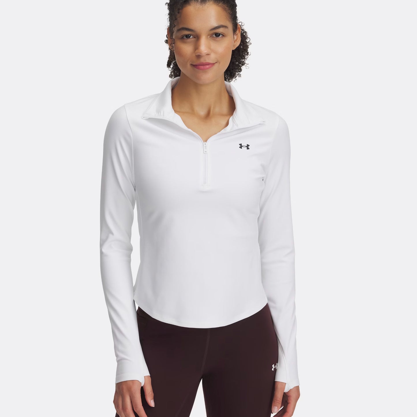 Under Armour Motion Half-Zip Shirt, langærmet Damer - hvid,