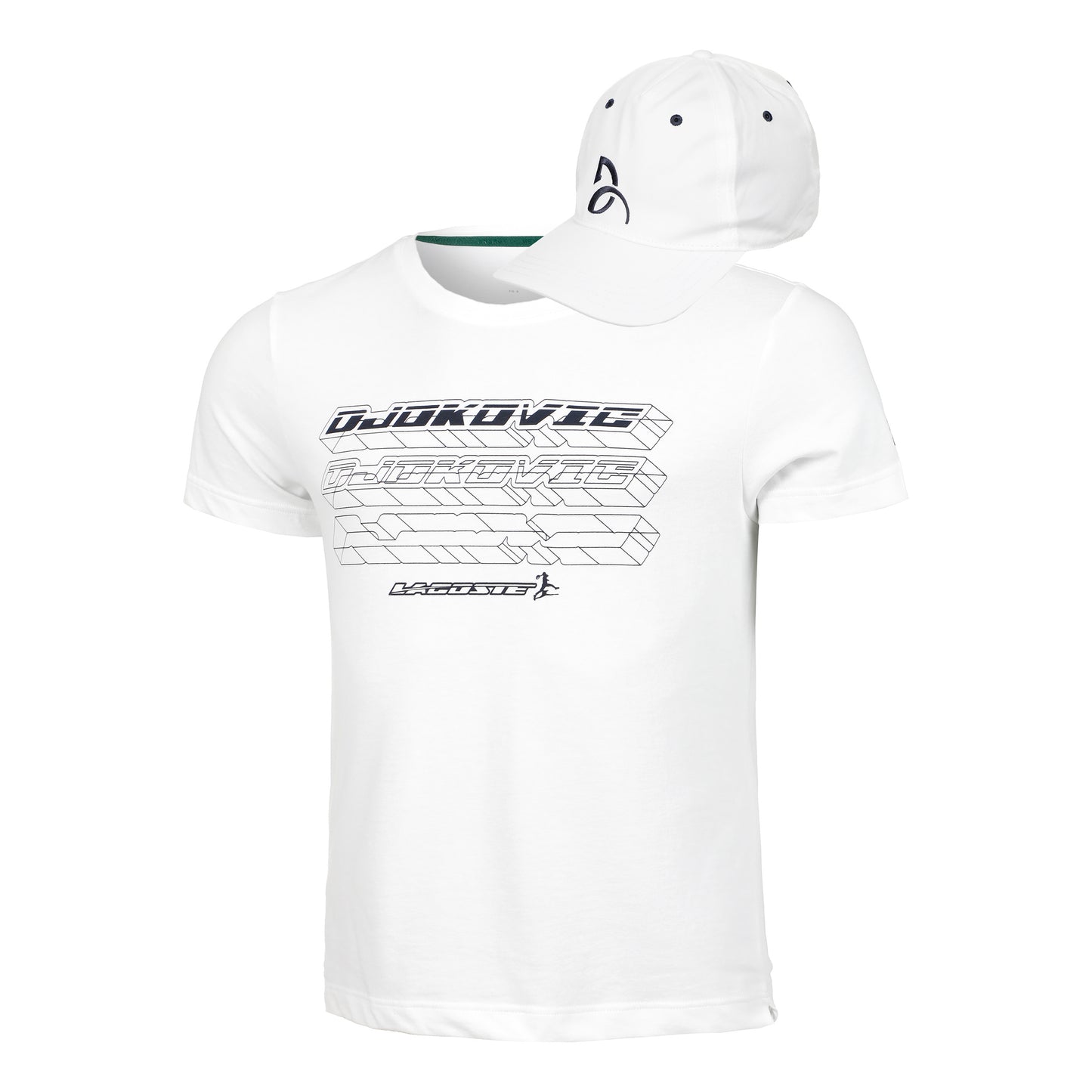 Lacoste Djokovic Cap + T-shirt Herrer - hvid,