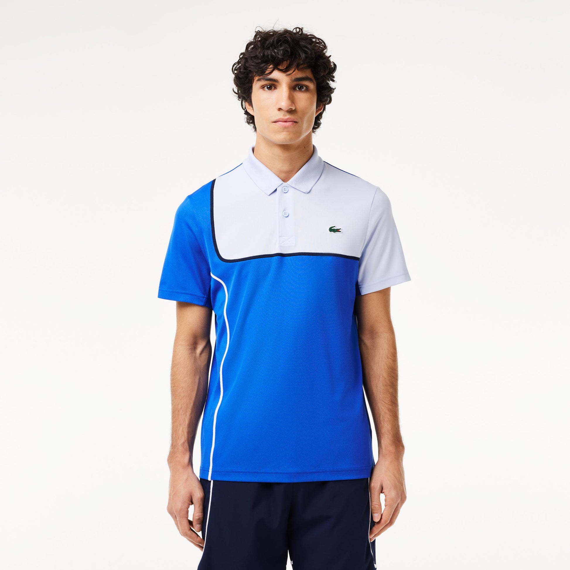 Lacoste Polo Herrer-Blå,Hvid
