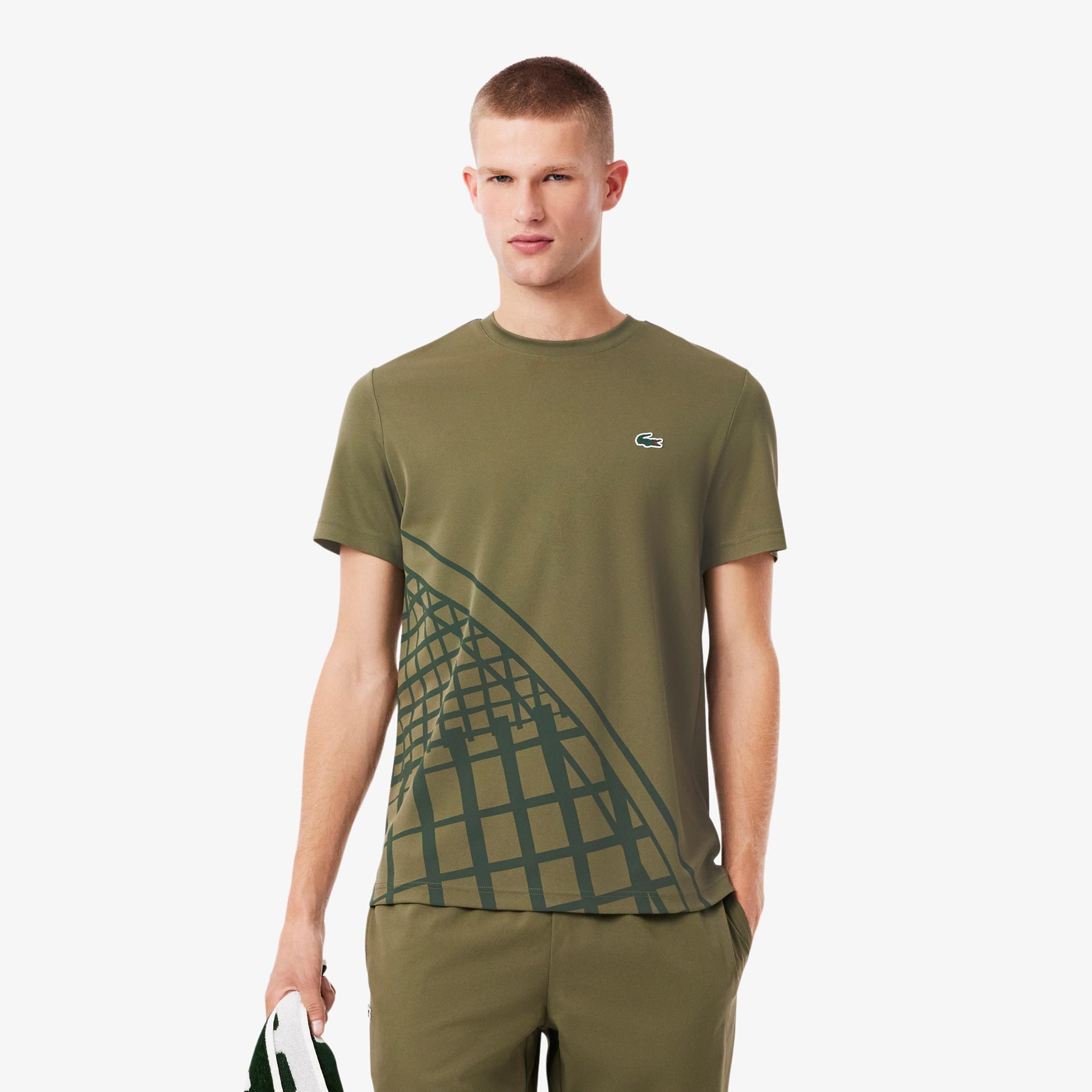 Lacoste T-shirt Herrer-Oliven