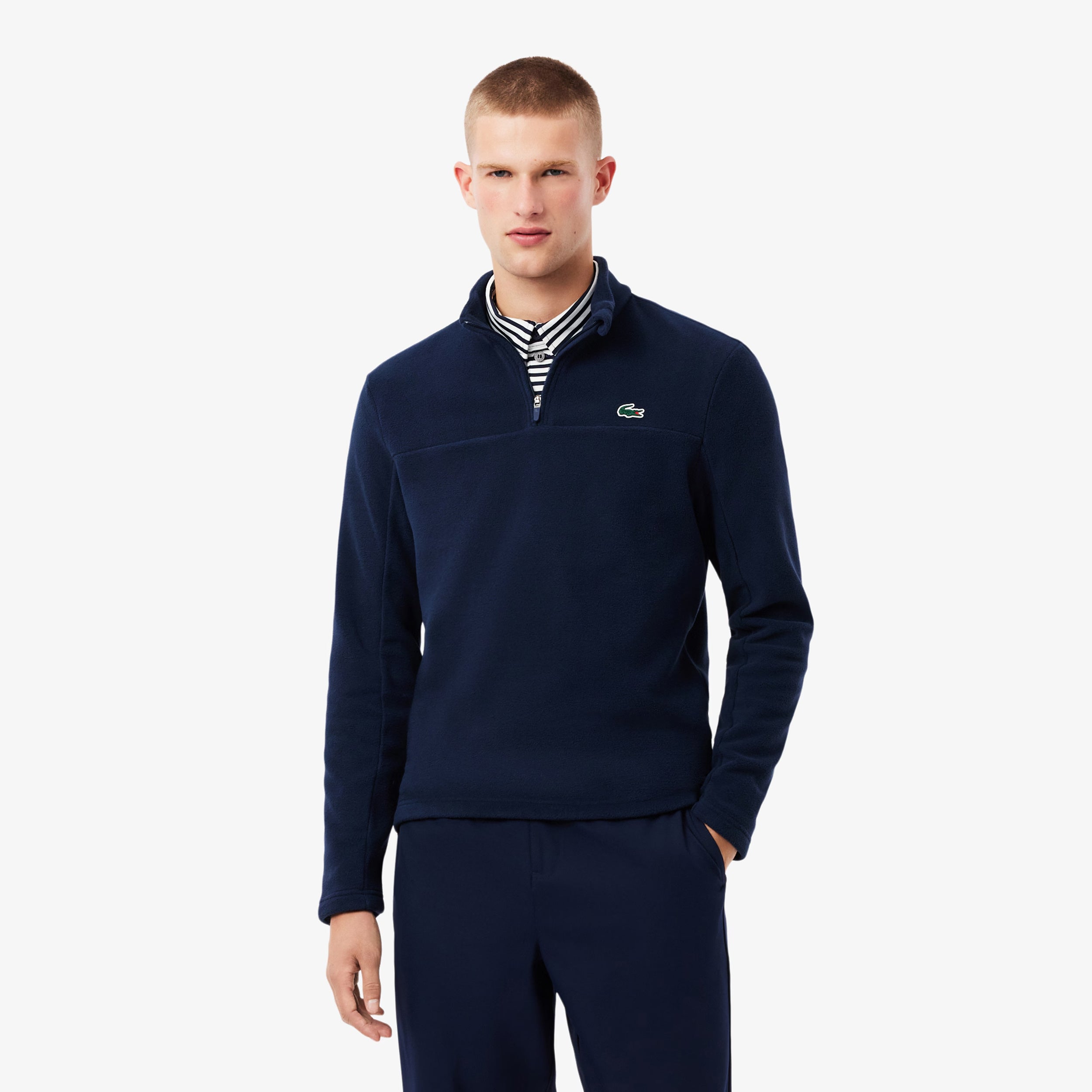 Lacoste Polar Quarter Zip Træningsjakke Herrer-mørkeblå