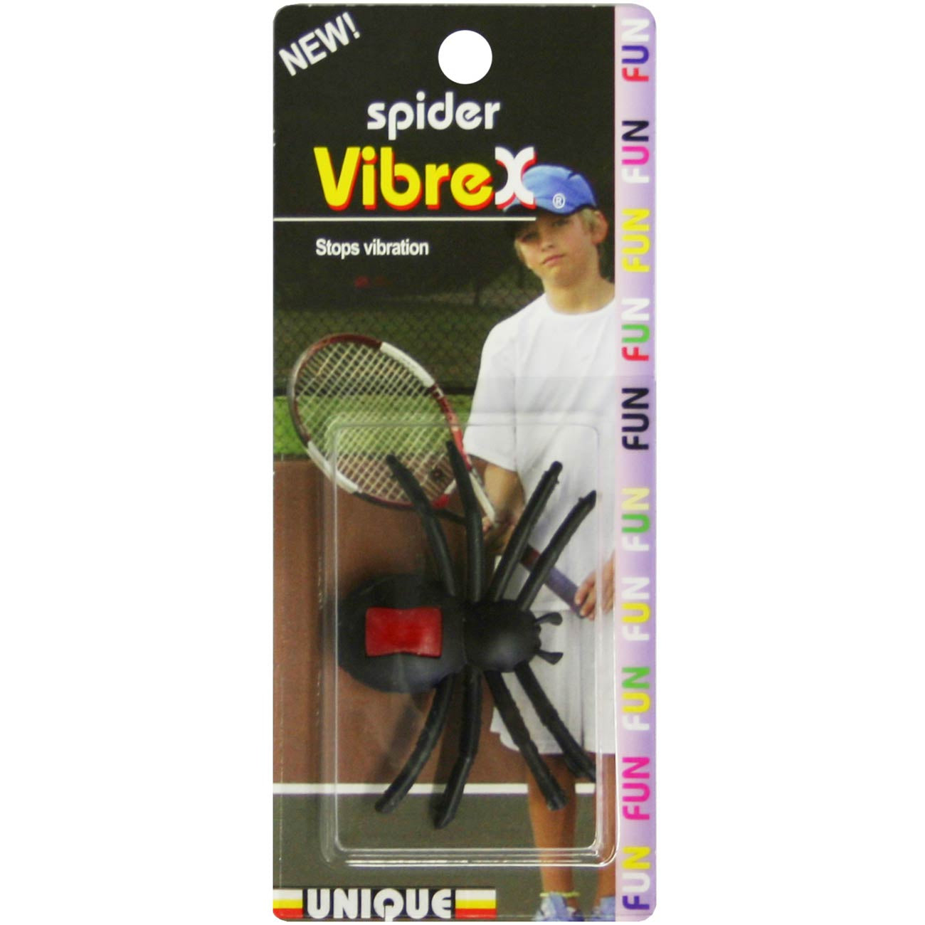 Tourna Spider Vibrex Dæmper Pakke Med 1-Sort