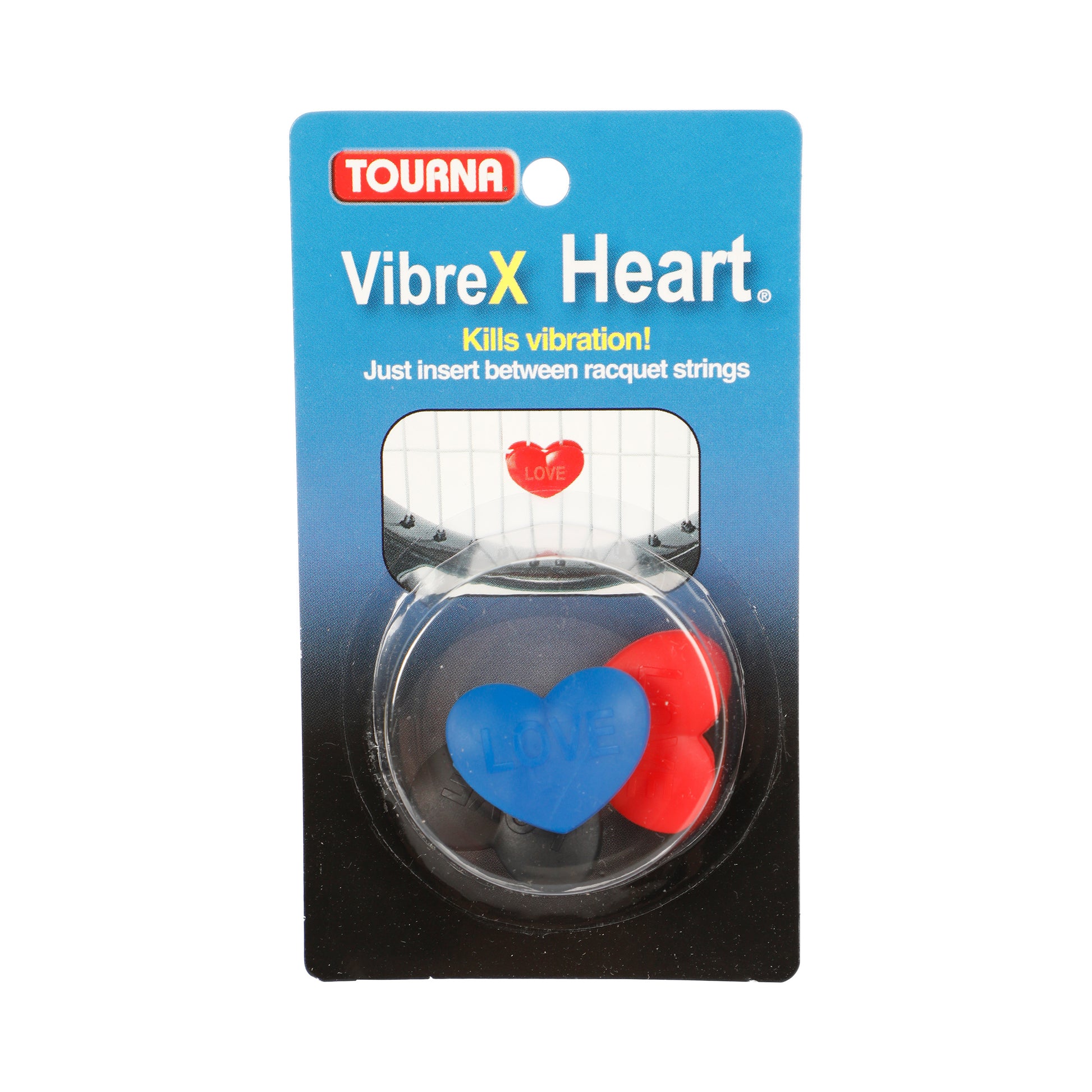 Tourna Vibrex Heart Dæmper Pakke Med 3-Rød,Sort
