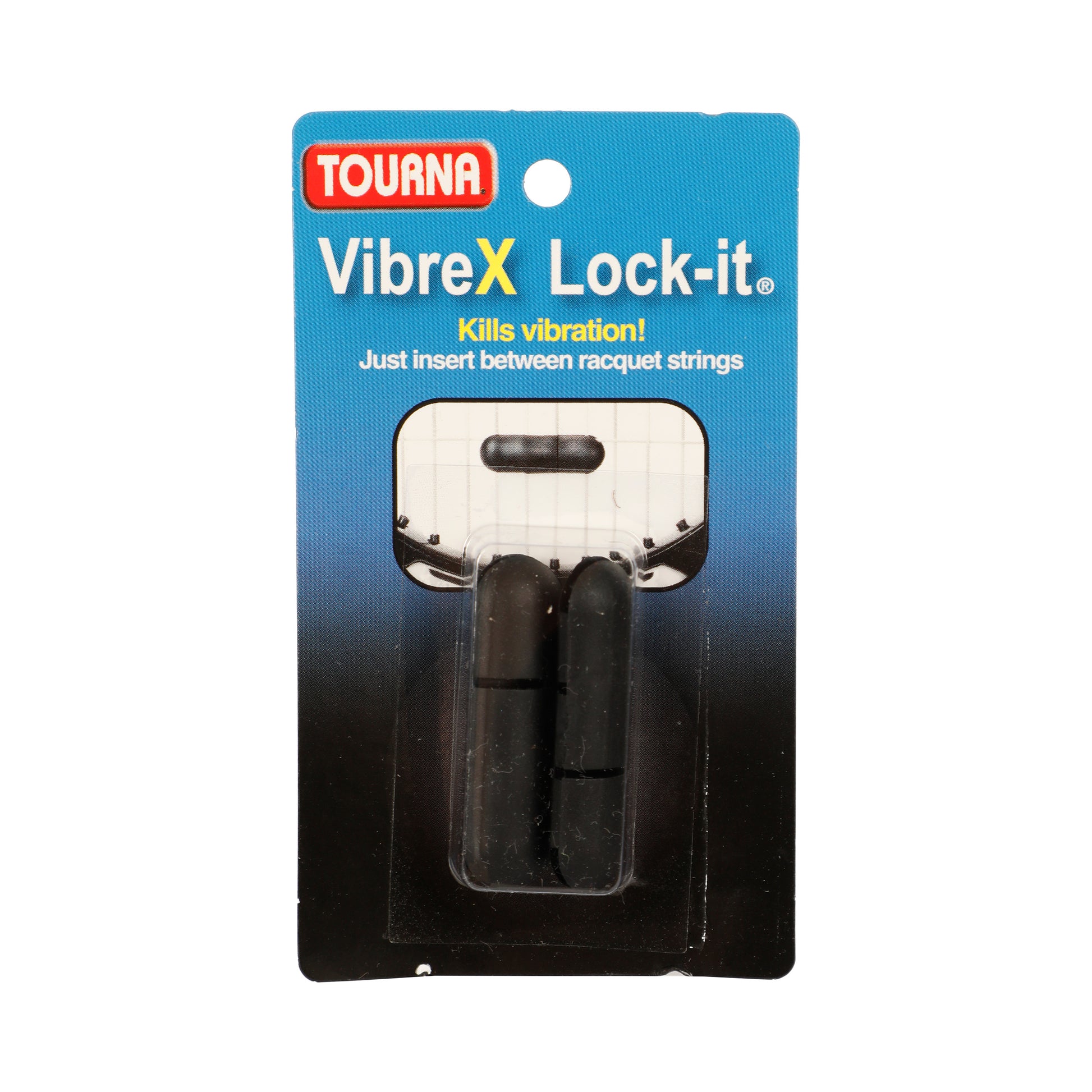 Tourna Vibrex Lock Dæmper Pakke Med 2-Sort
