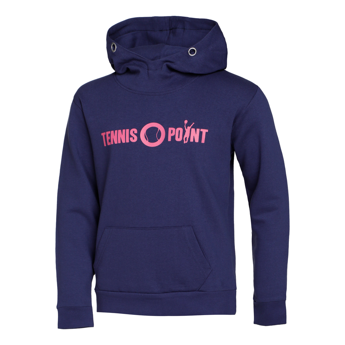Tennis-Point Basic Hættetrøje Børn - mørkeblå, pink