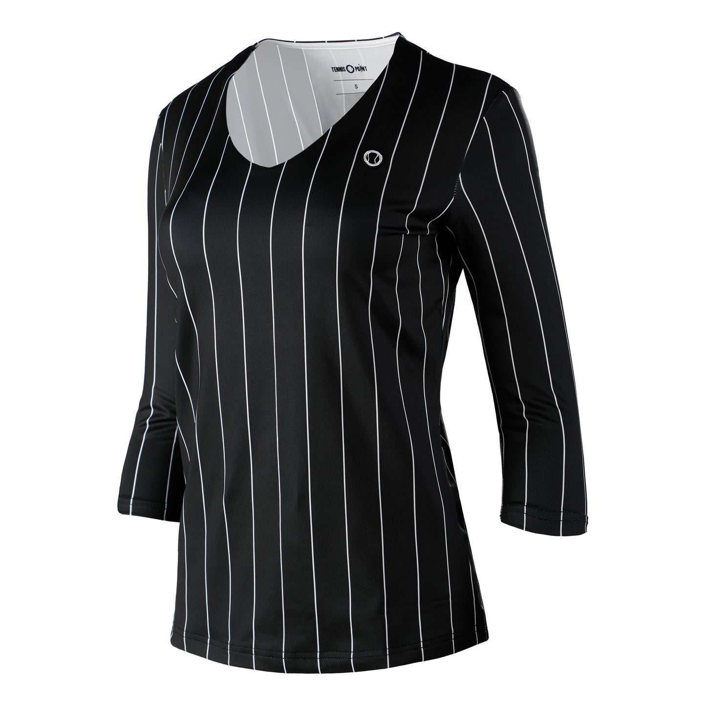 Tennis-Point Stripes Shirt,Langærmet Special Edition Damer-Sort,Hvid
