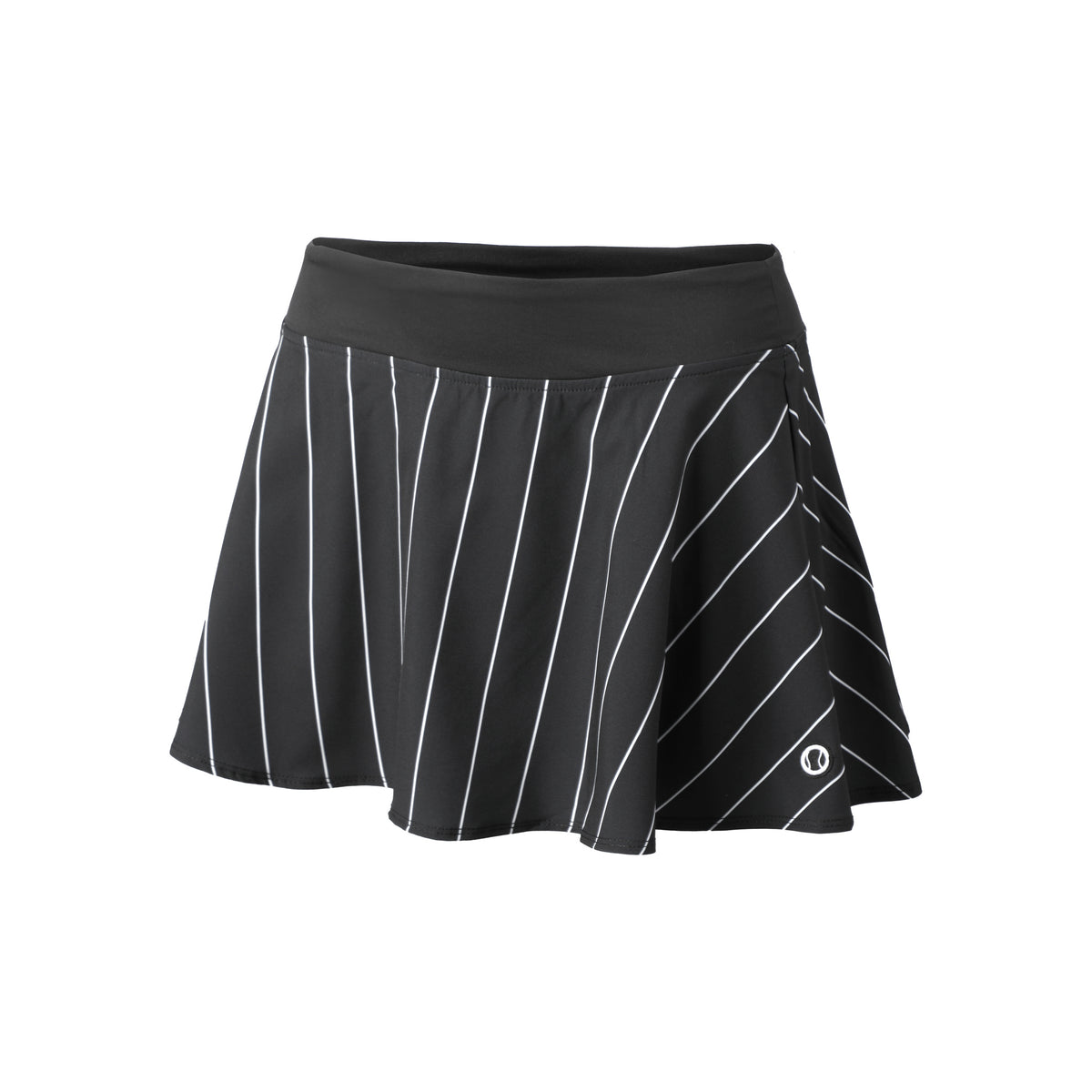 Tennis-Point Stripes Nederdel Damer - sort, hvid
