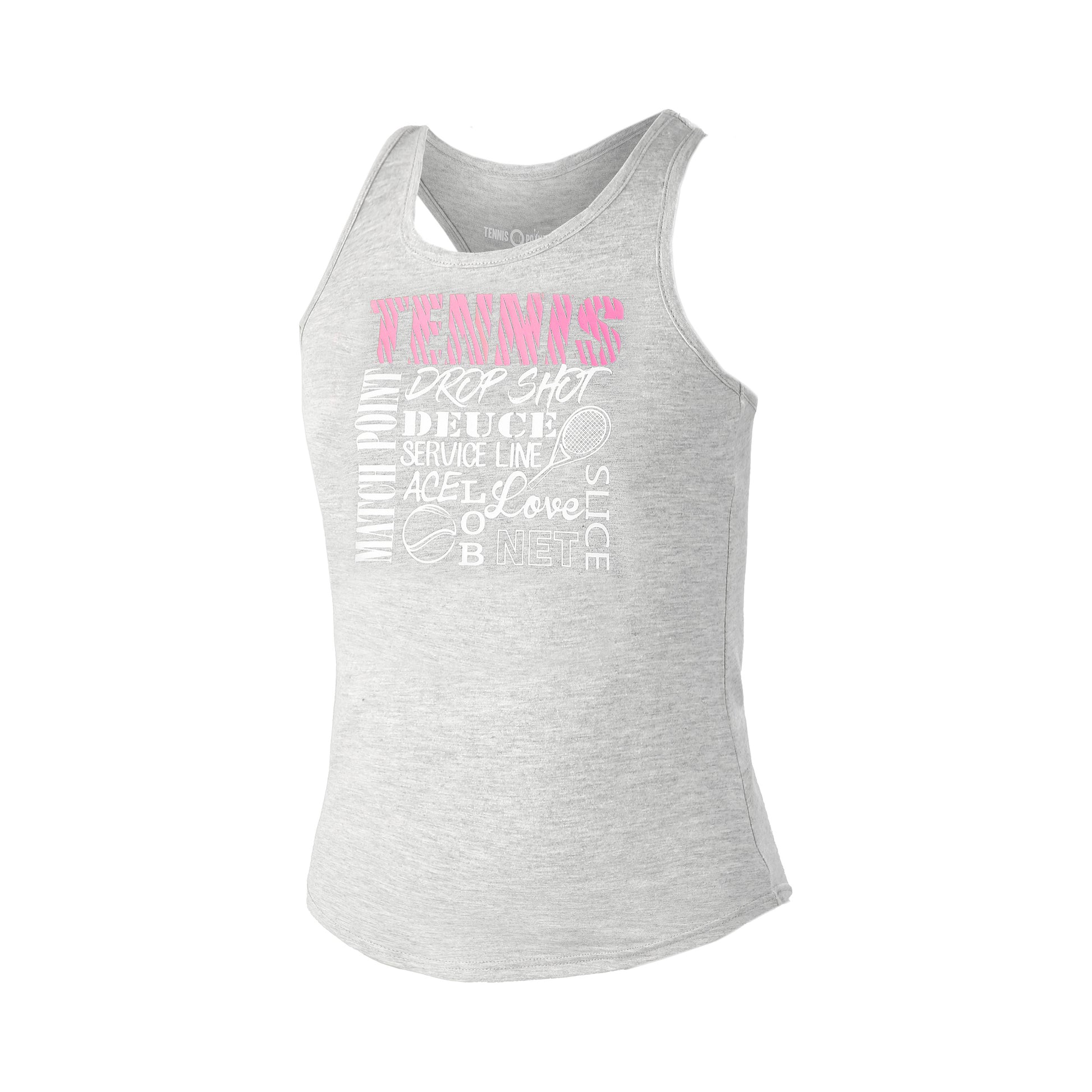 Tennis-Point Tennis World Tanktop Pige - grå, flerfarvet