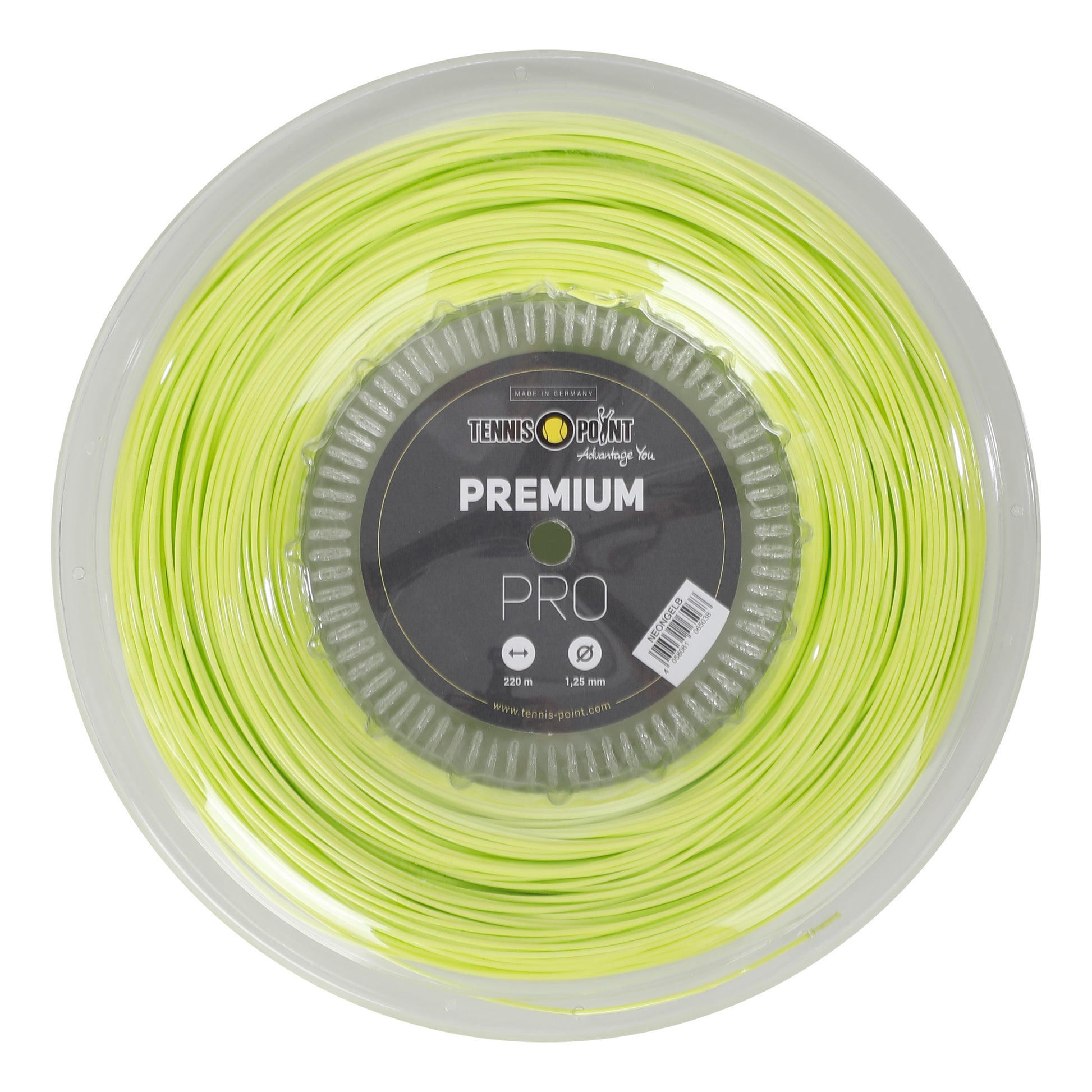 Tennis-Point Premium Pro Strenge,Rulle 220m-Lime